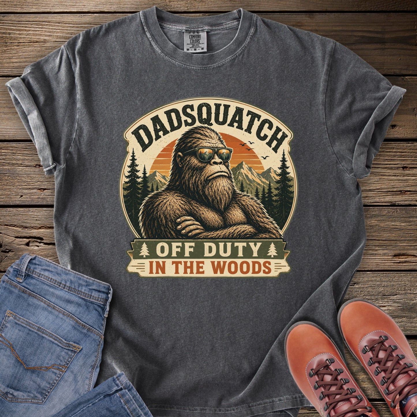 Dadsquatch "Off Duty in the Woods" T-Shirt