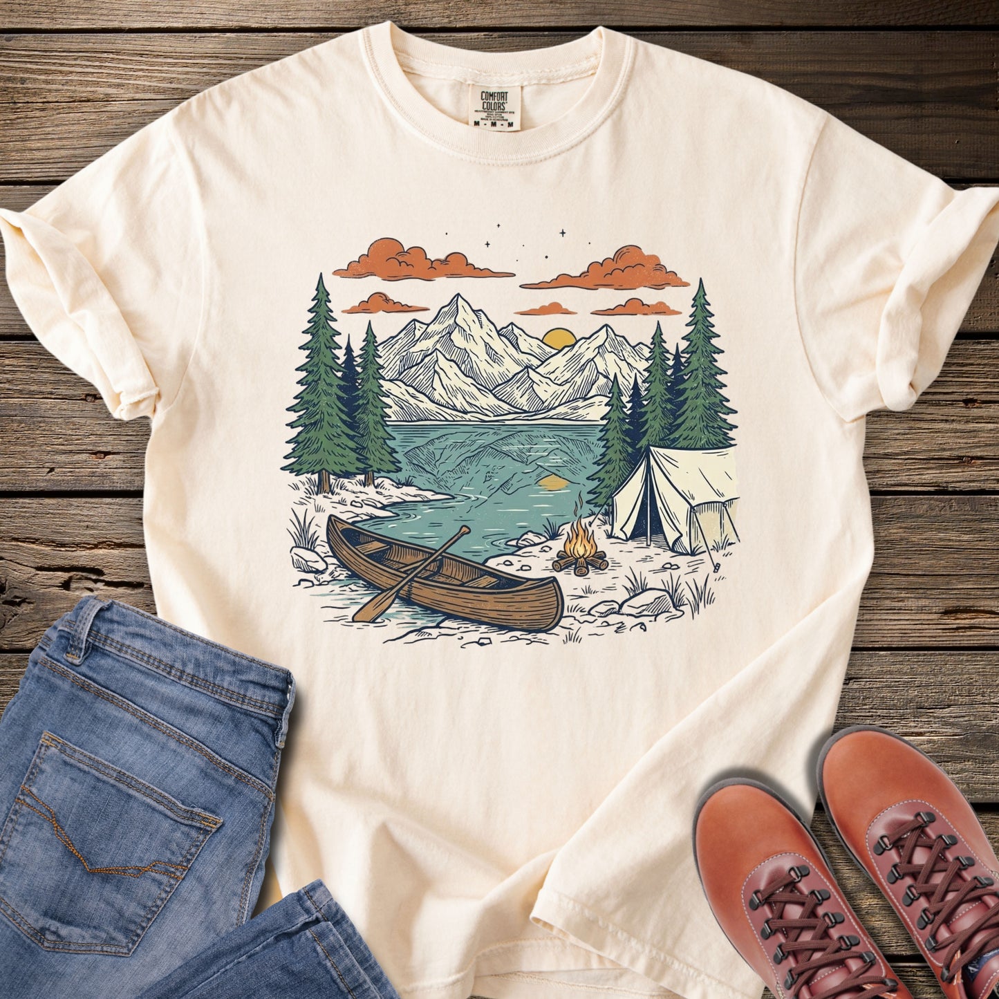 Mountain Canoe Outdoor Adventure T-Shirt
