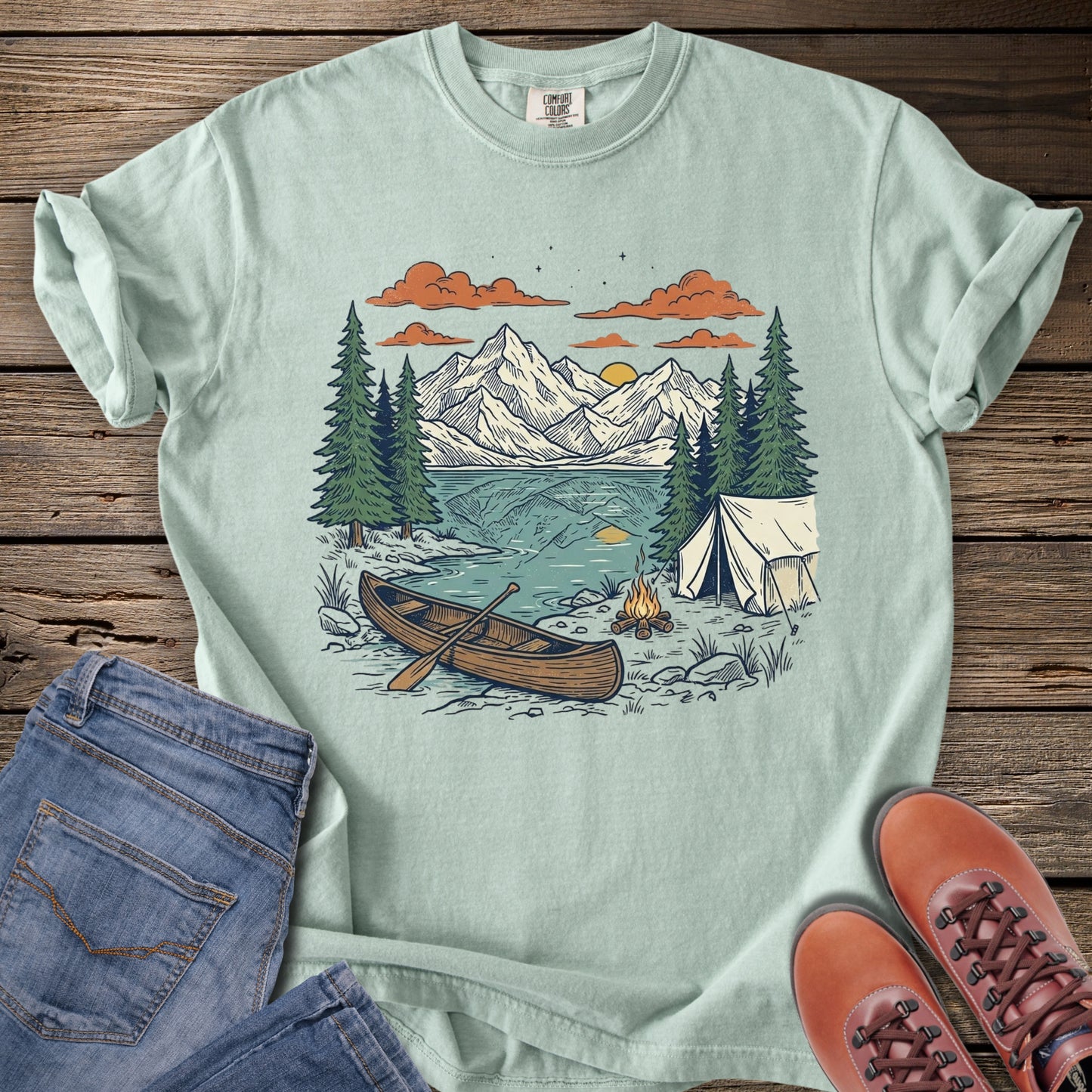 Mountain Canoe Outdoor Adventure T-Shirt