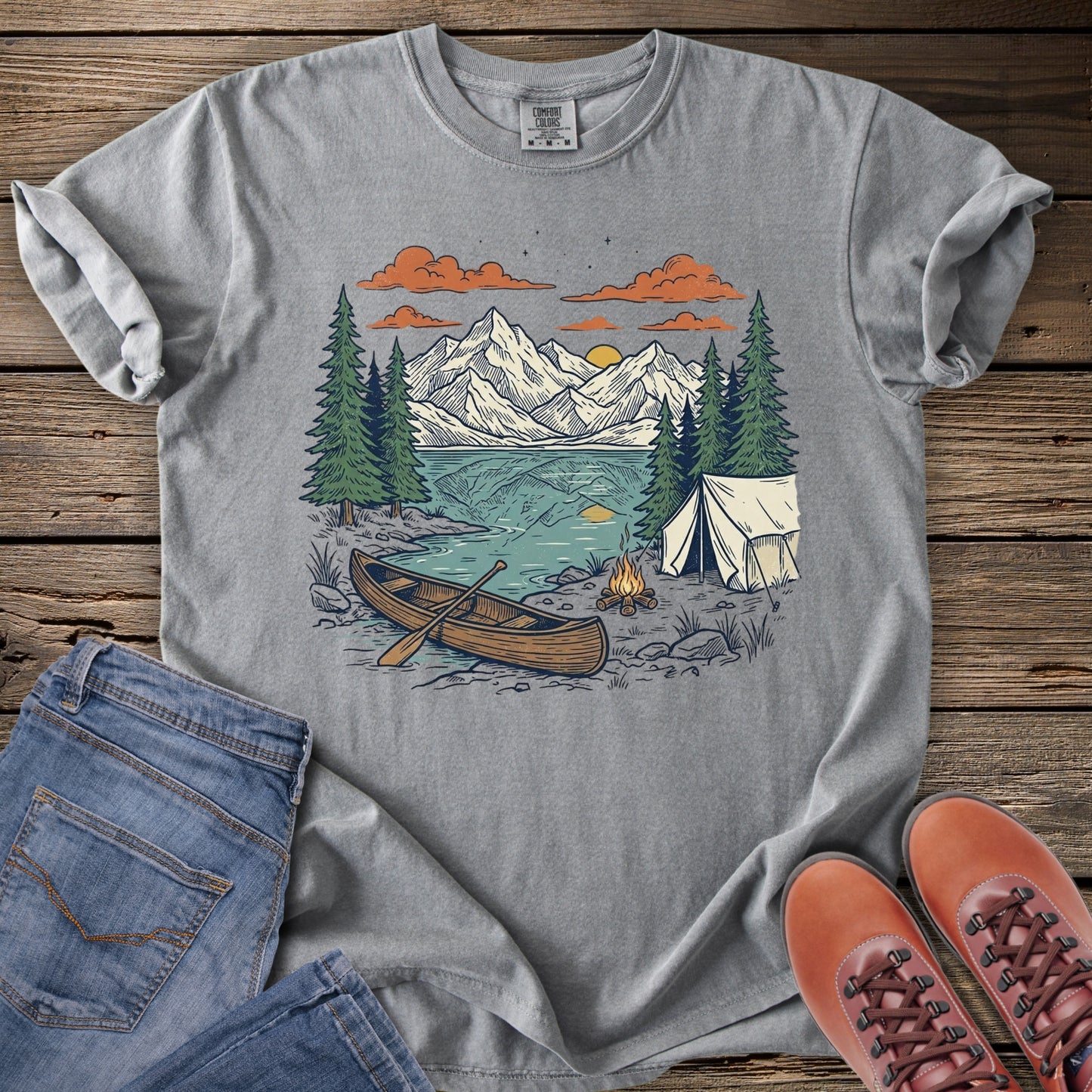 Mountain Canoe Outdoor Adventure T-Shirt