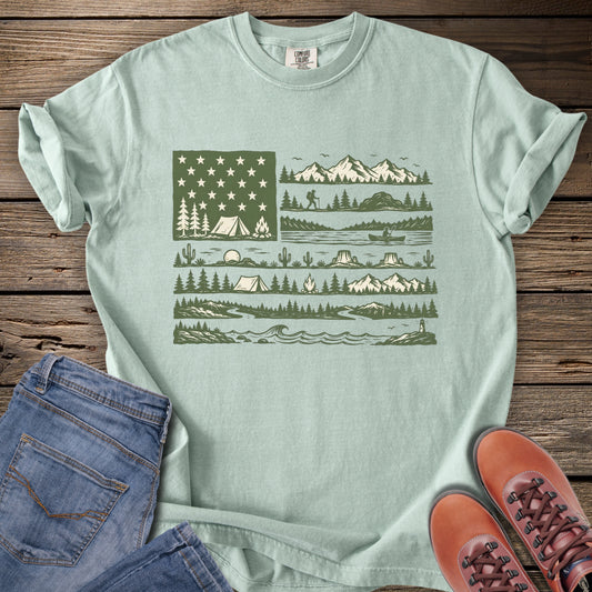 American Outdoor Flag T-Shirt