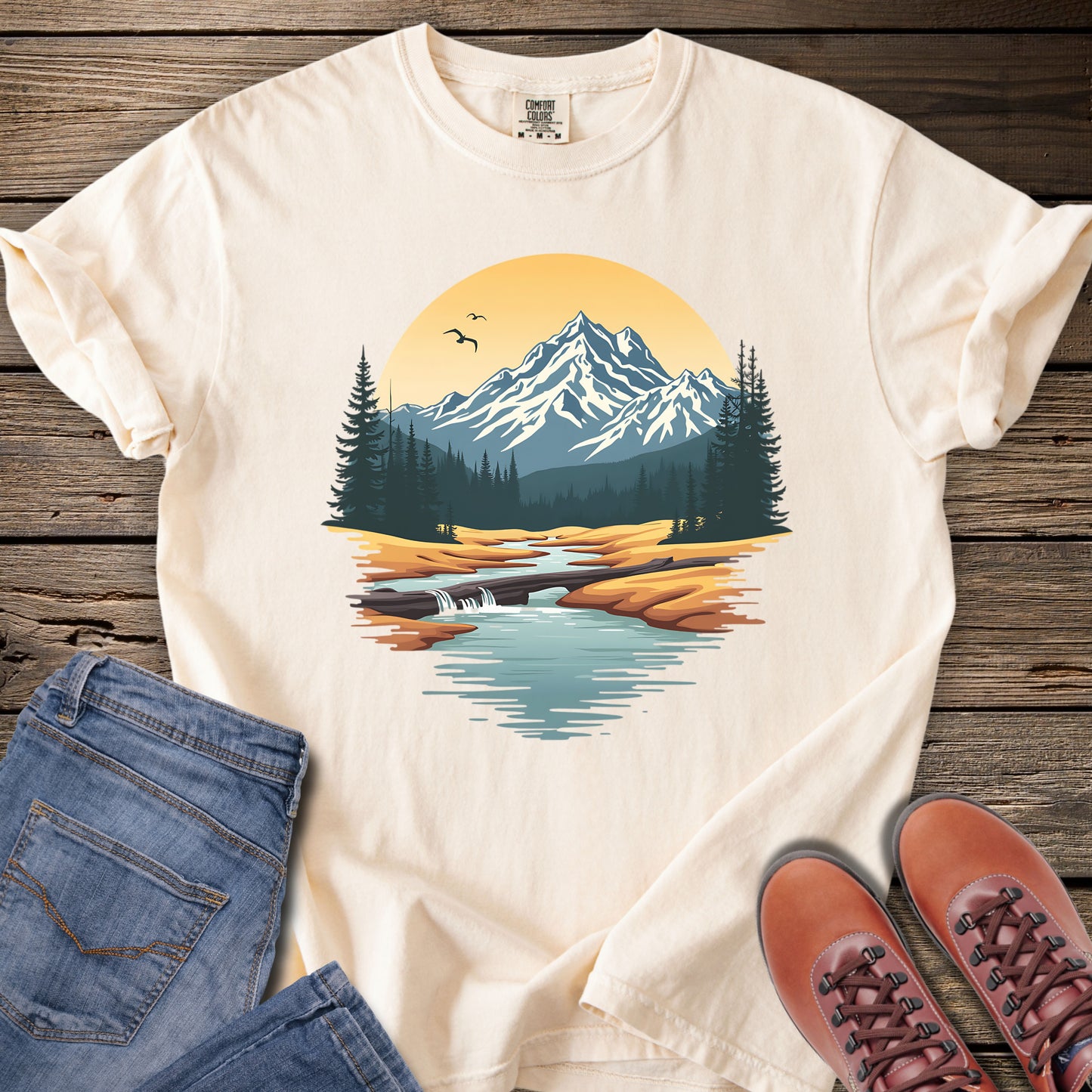 Mountain Lake Sunset T-Shirt