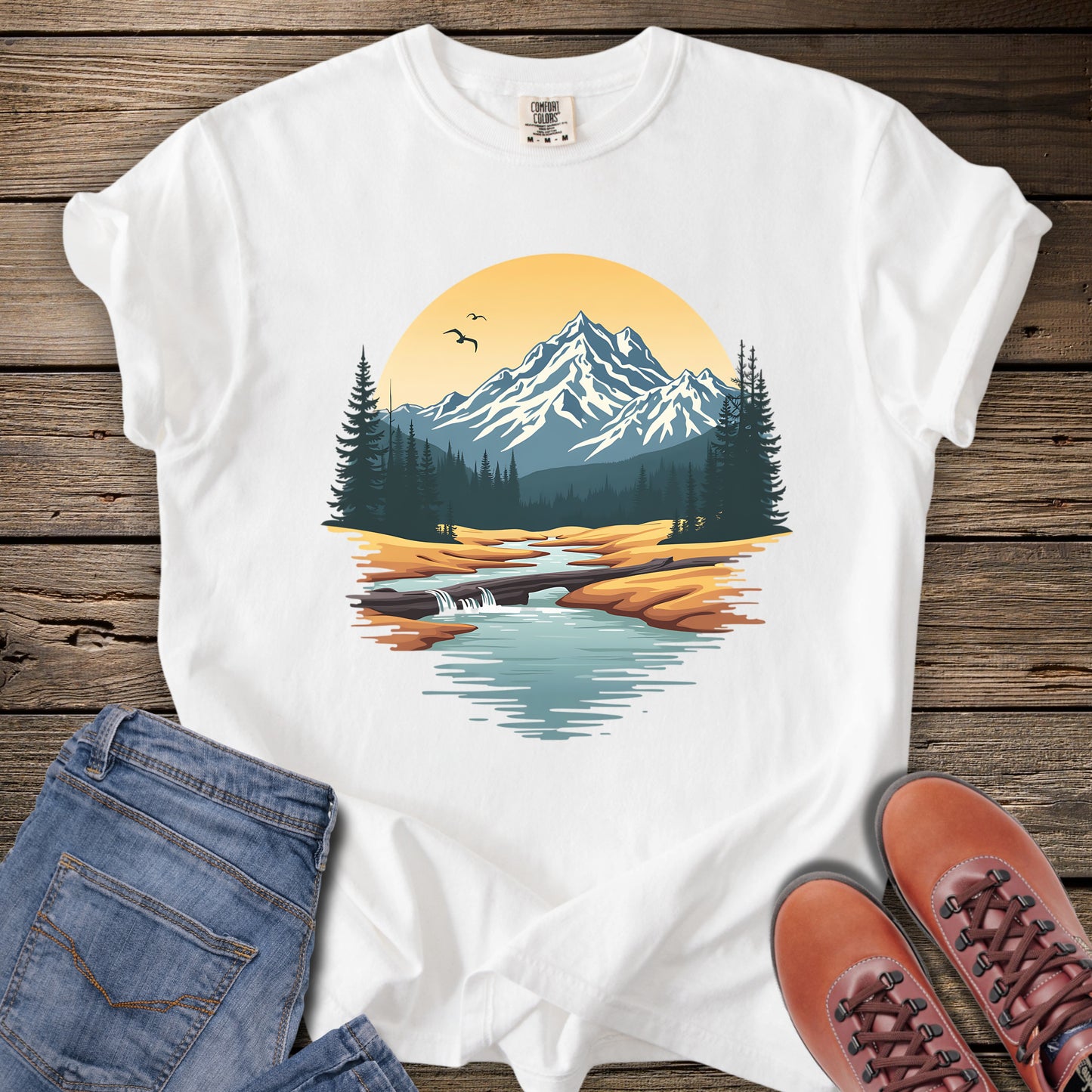 Mountain Lake Sunset T-Shirt
