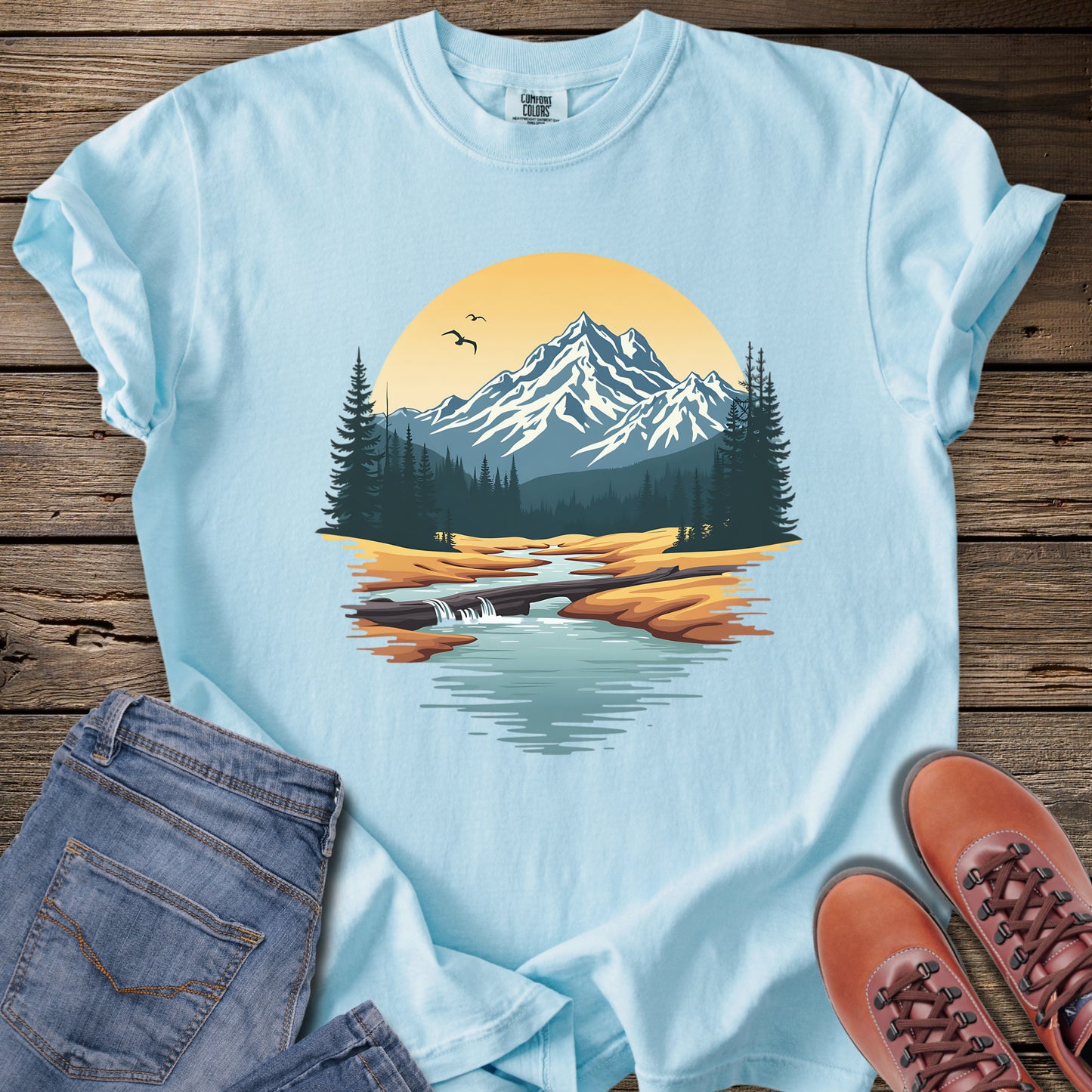 Mountain Lake Sunset T-Shirt