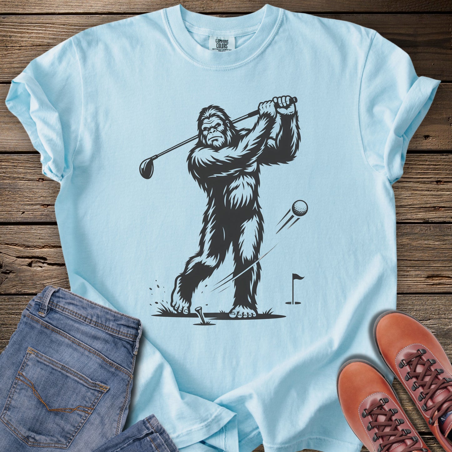 Golfing Sasquatch T-Shirt