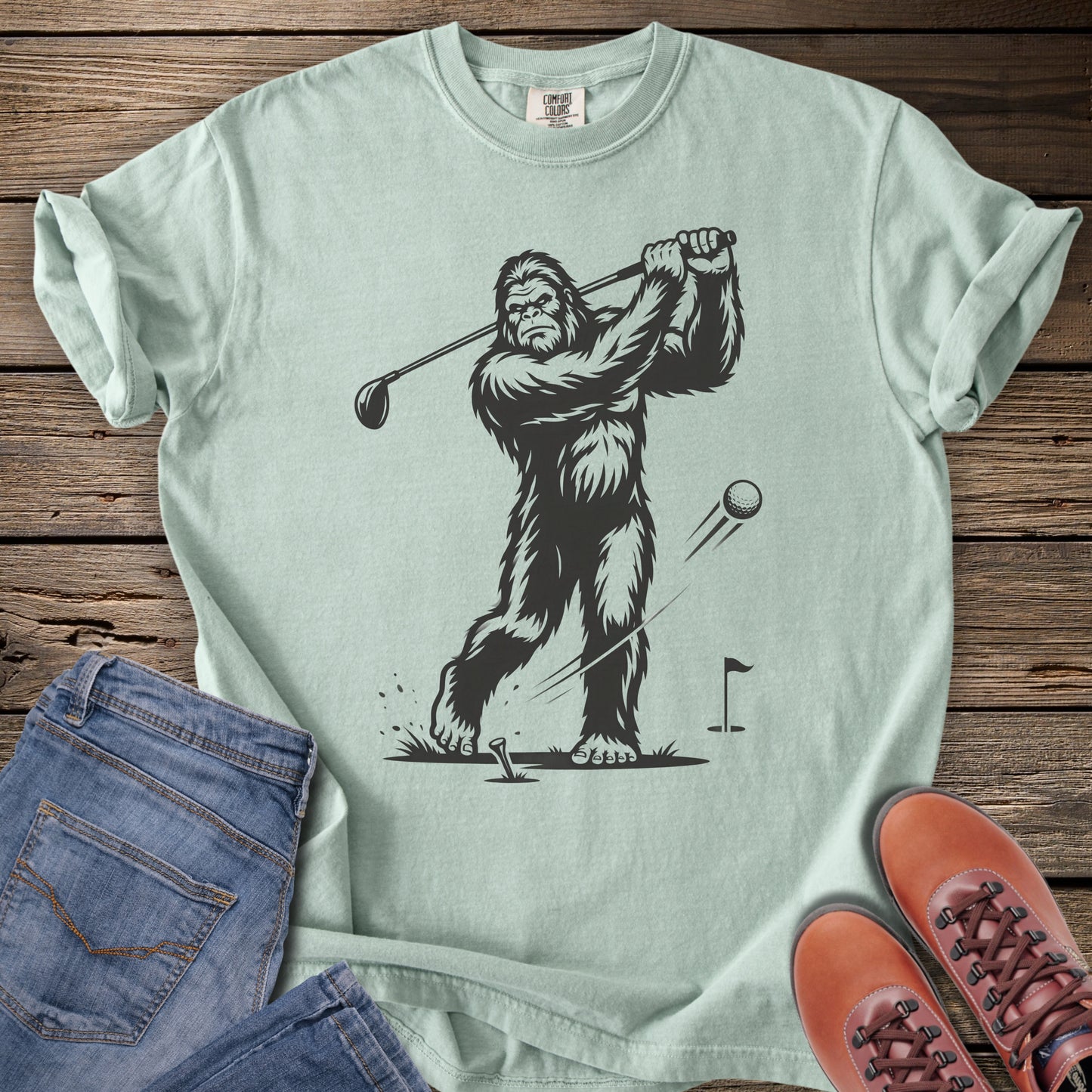 Golfing Sasquatch T-Shirt