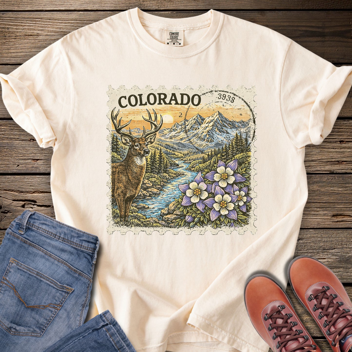 Colorado Scenic Stamp T-Shirt