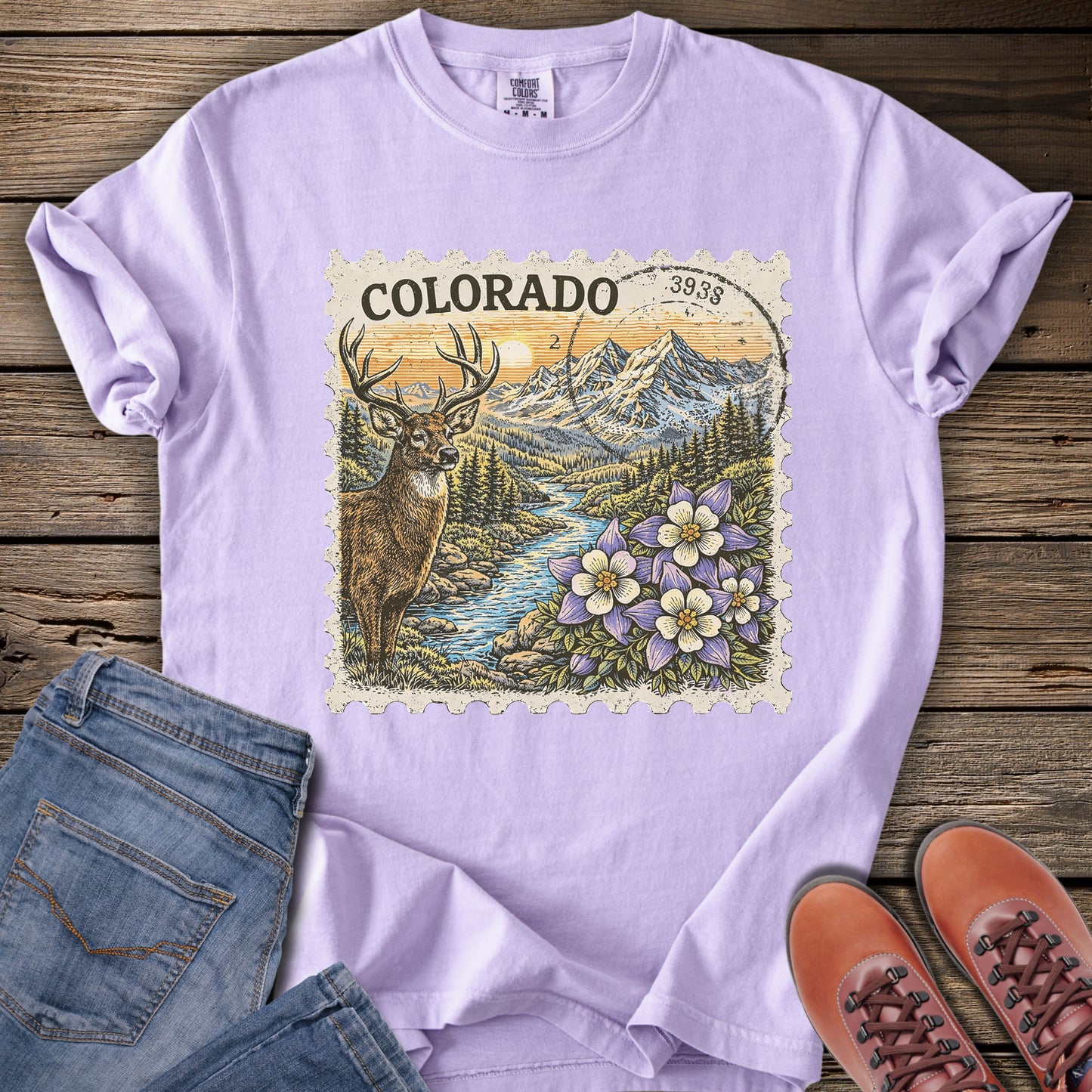Colorado Scenic Stamp T-Shirt