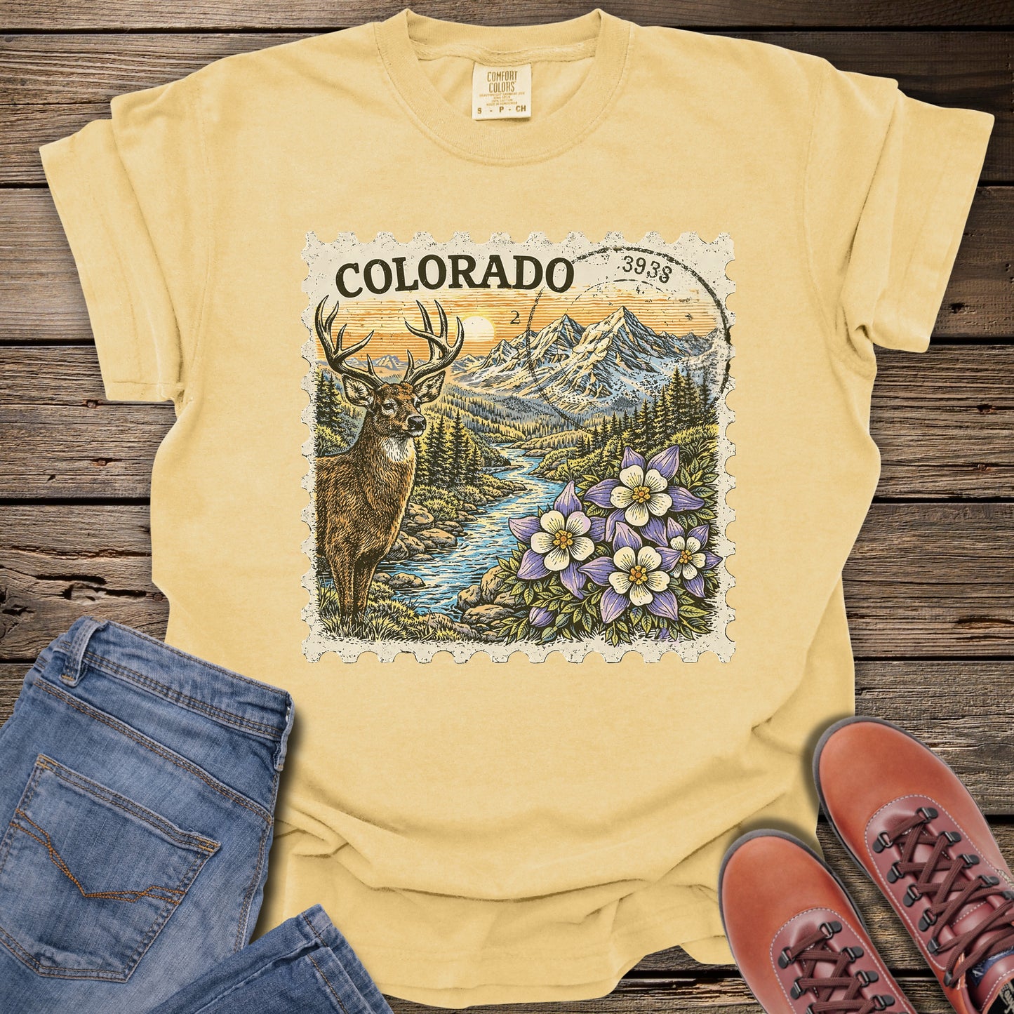 Colorado Scenic Stamp T-Shirt