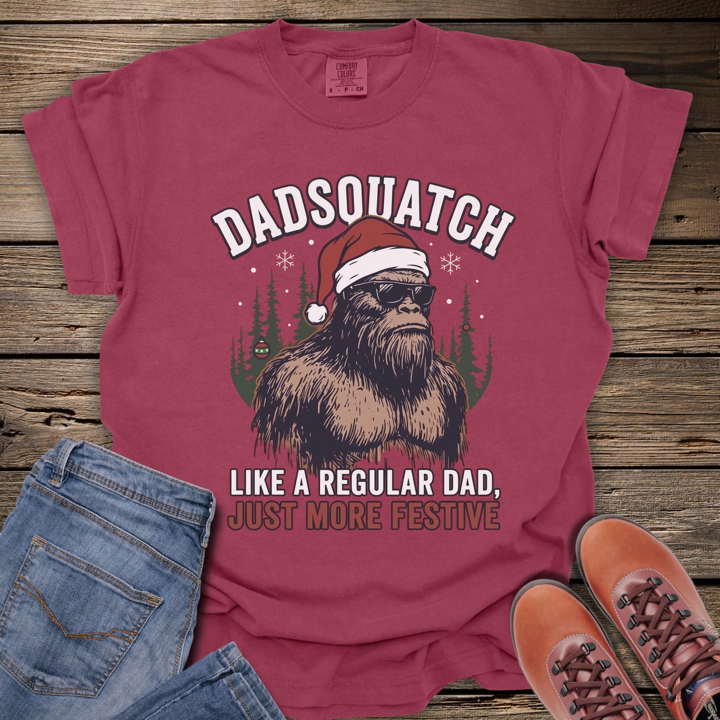 Dadsquatch Christmas T-Shirt