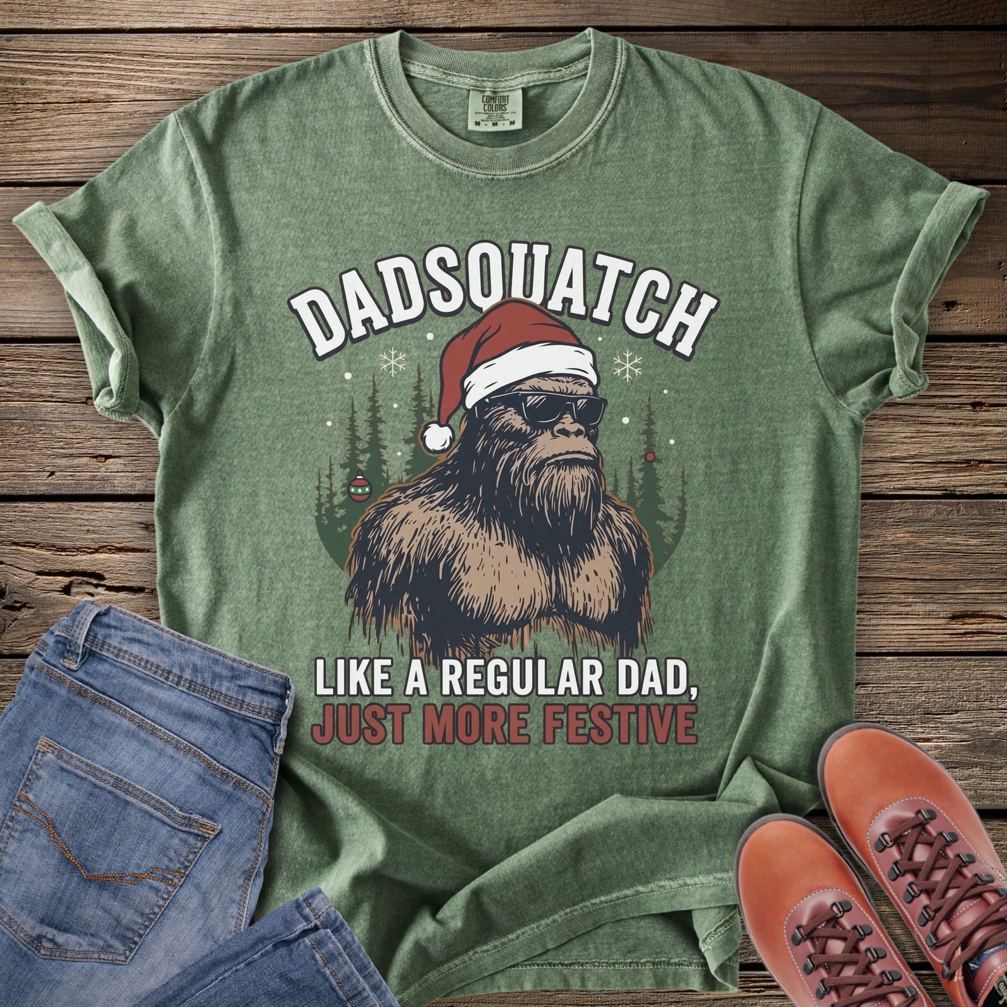 Dadsquatch Christmas T-Shirt