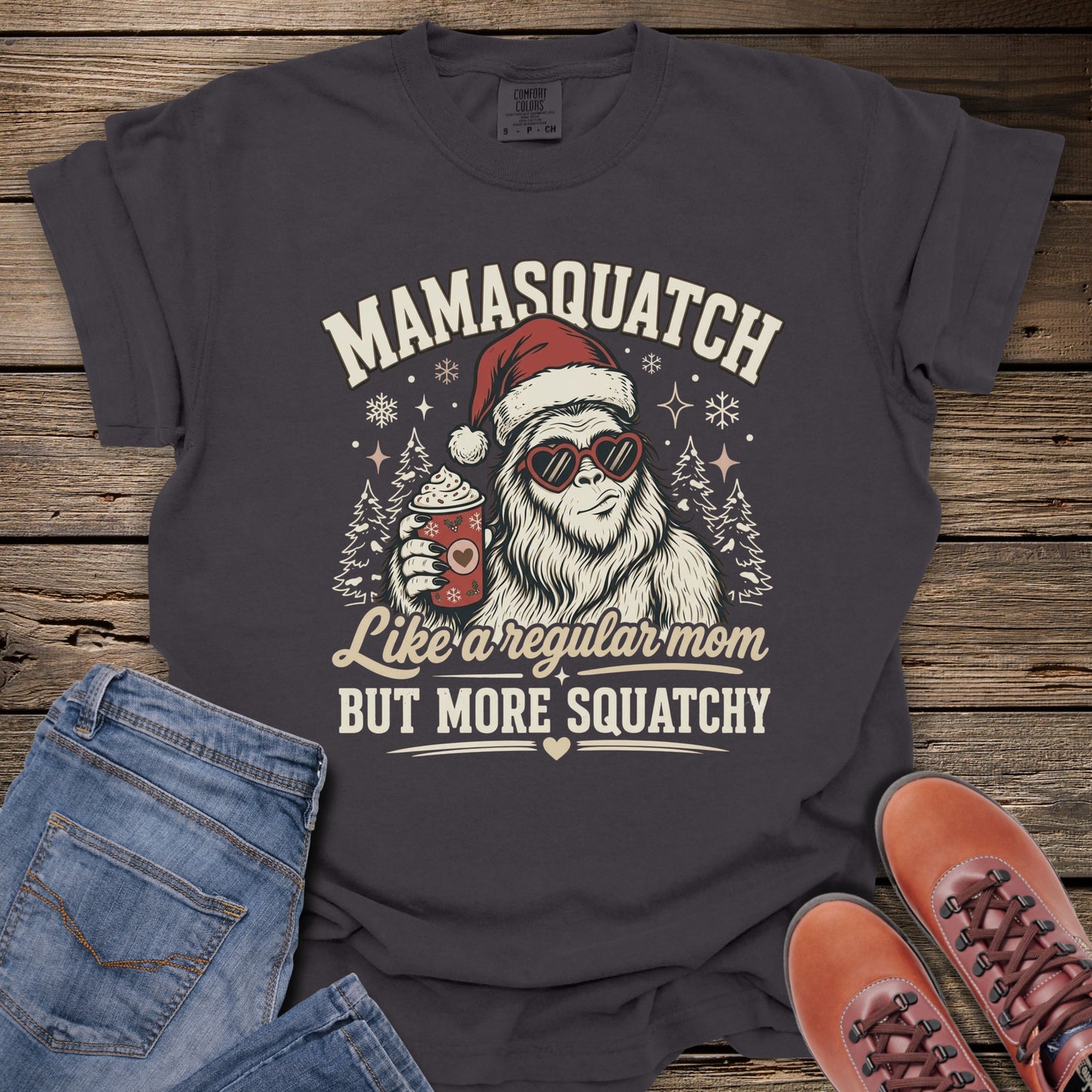 Mamasaqatch Christmas T-Shirt