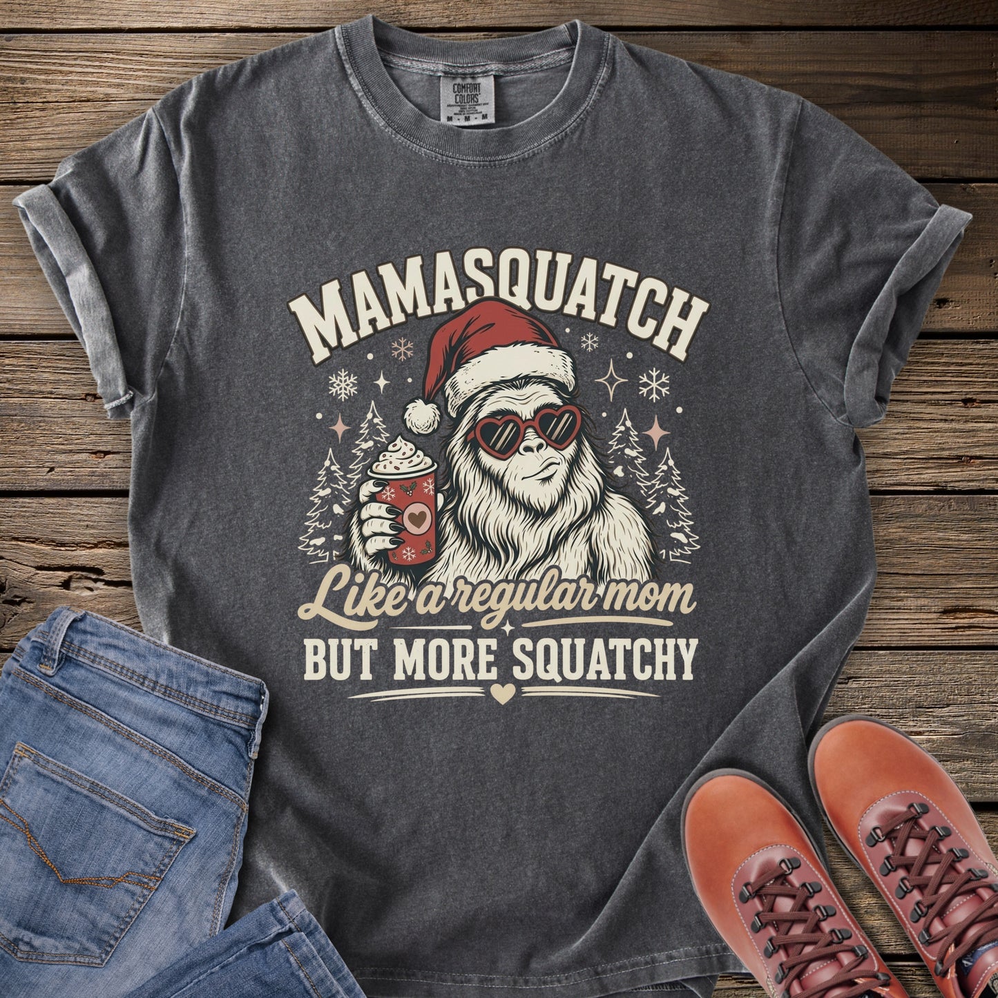 Mamasaqatch Christmas T-Shirt