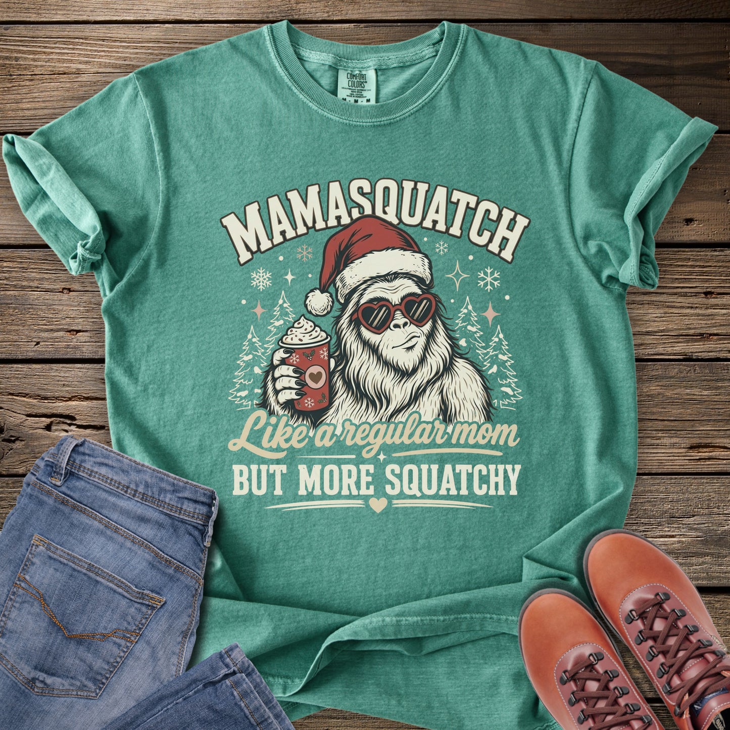 Mamasaqatch Christmas T-Shirt