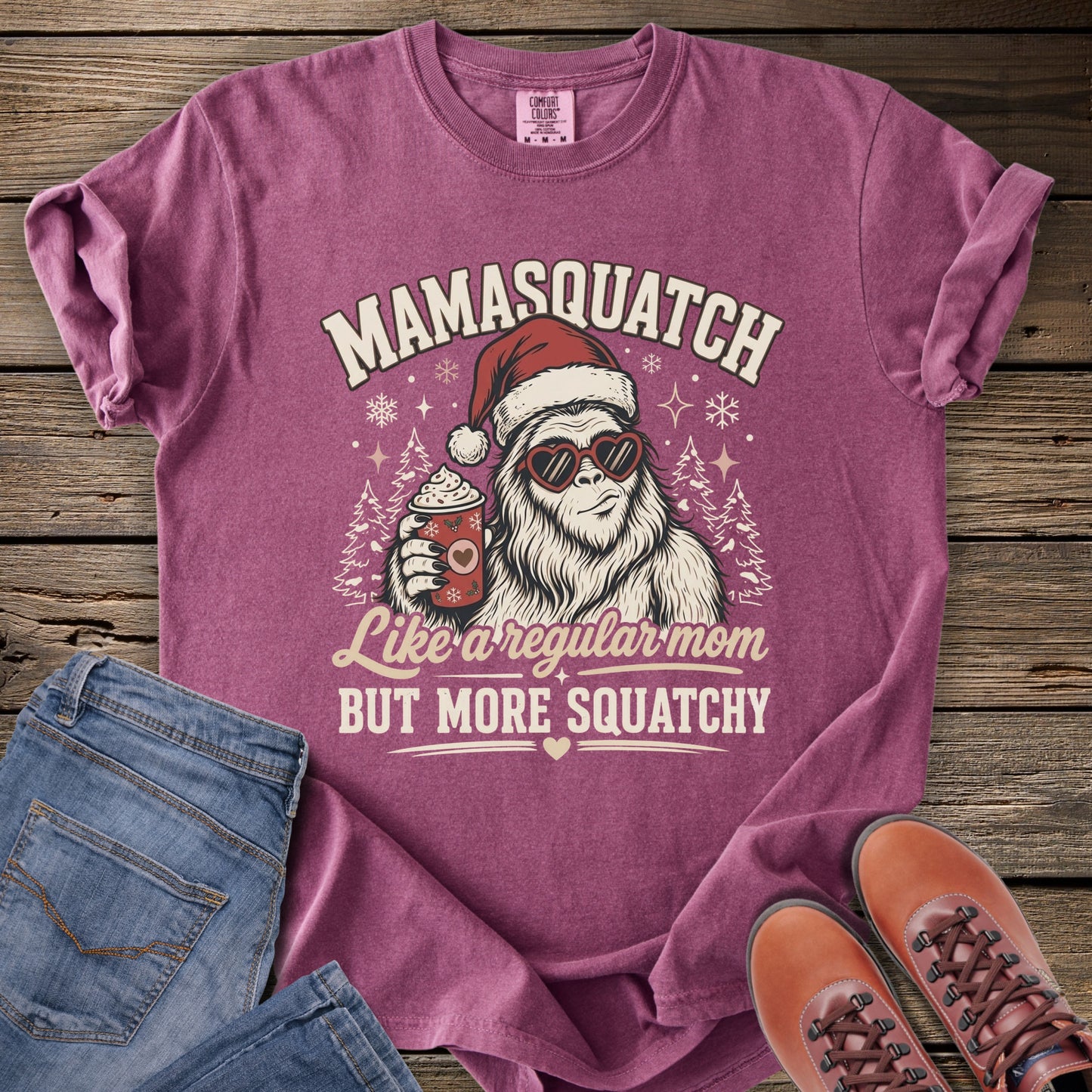 Mamasaqatch Christmas T-Shirt