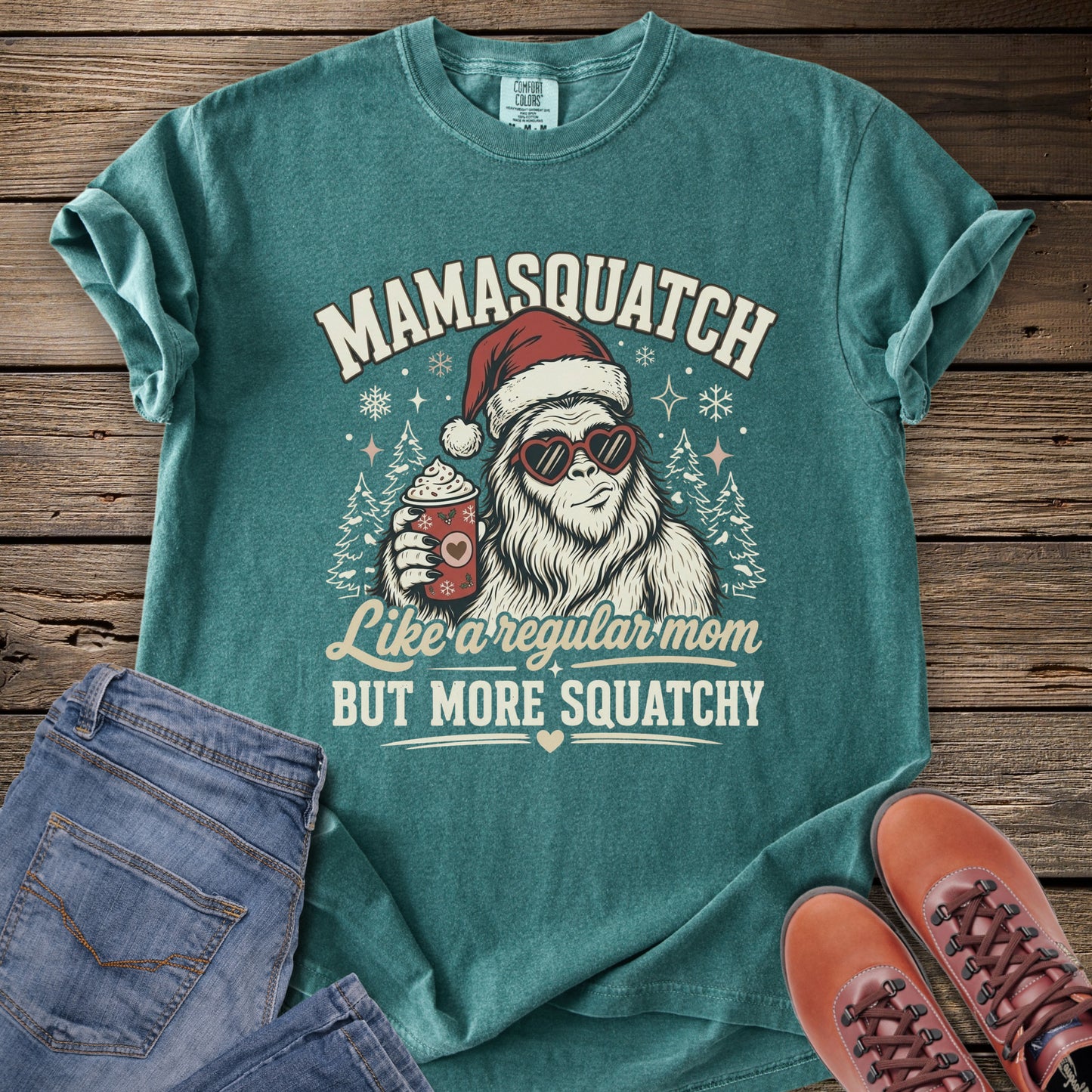 Mamasaqatch Christmas T-Shirt