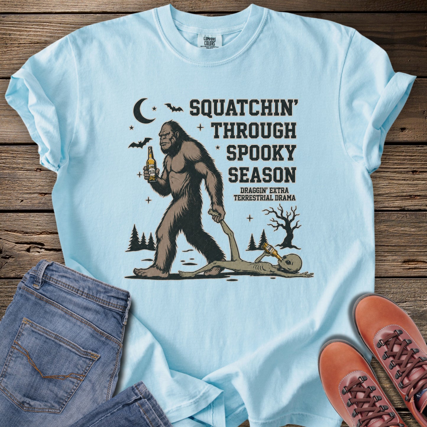 Squatchin' Through Spooky Season T-Shirt