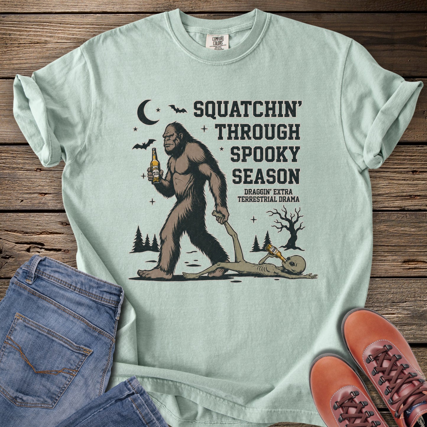 Squatchin' Through Spooky Season T-Shirt