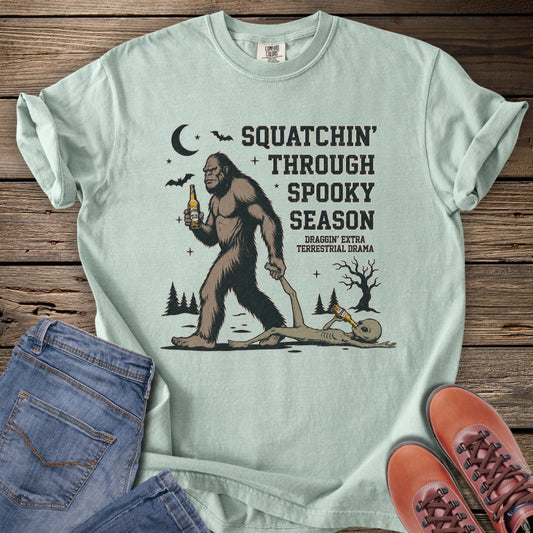 Squatchin' Through Spooky Season T-Shirt