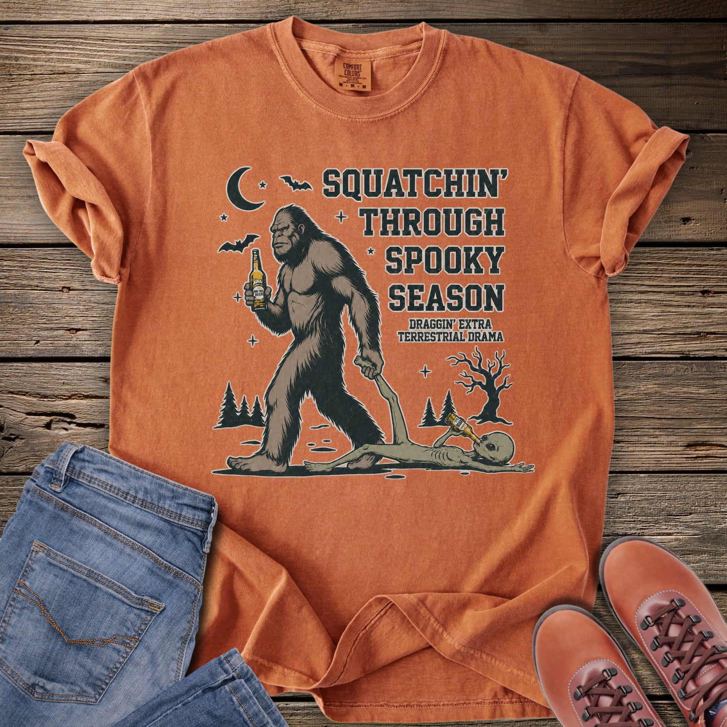 Squatchin' Through Spooky Season T-Shirt
