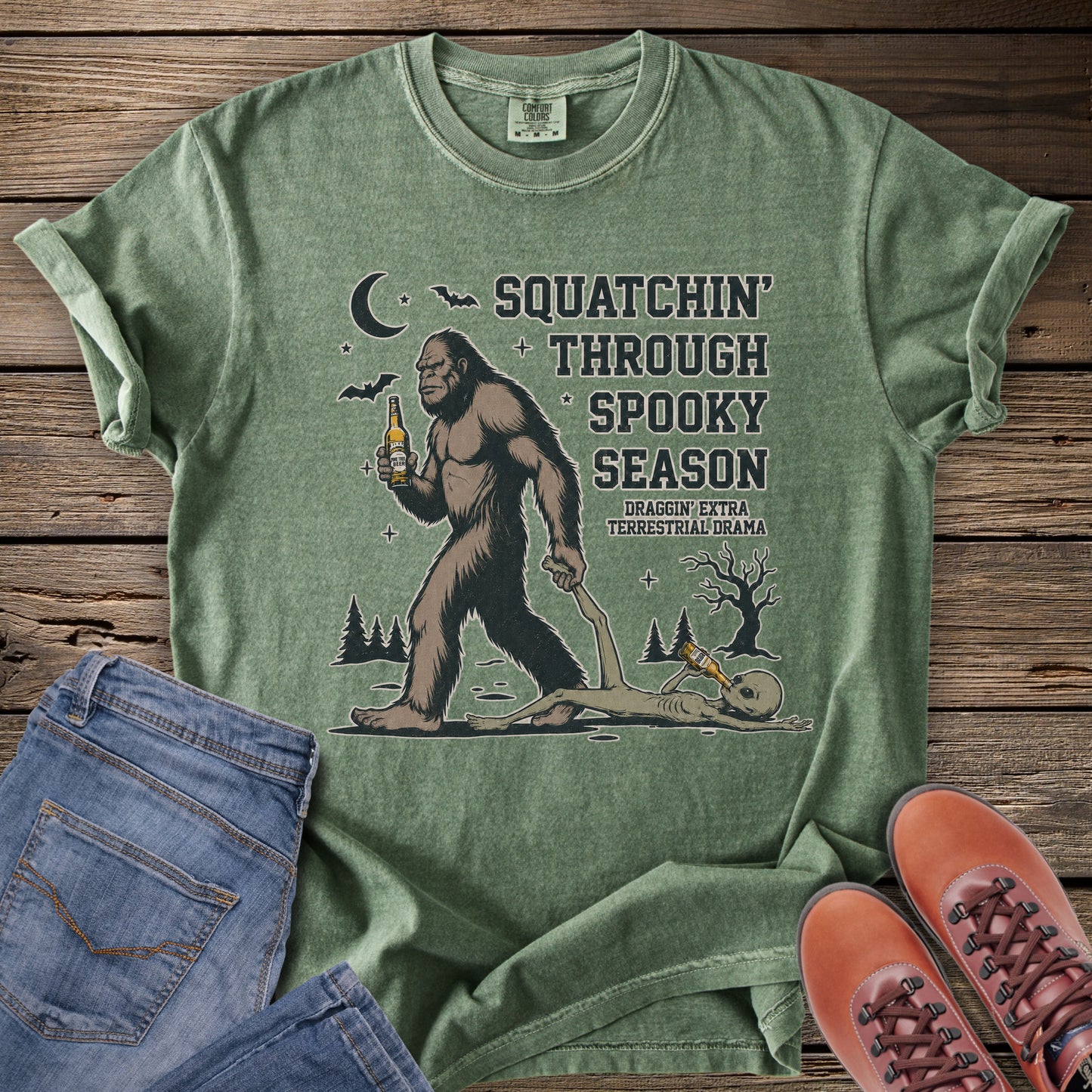 Squatchin' Through Spooky Season T-Shirt