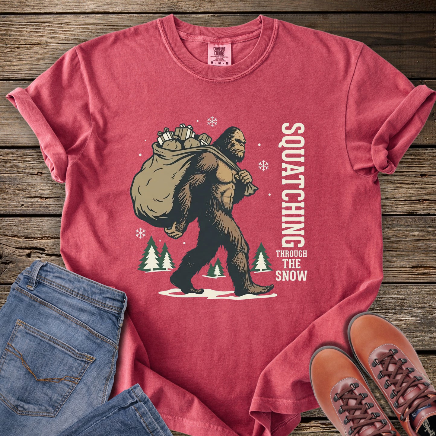 Squatching Through the Snow T-Shirt
