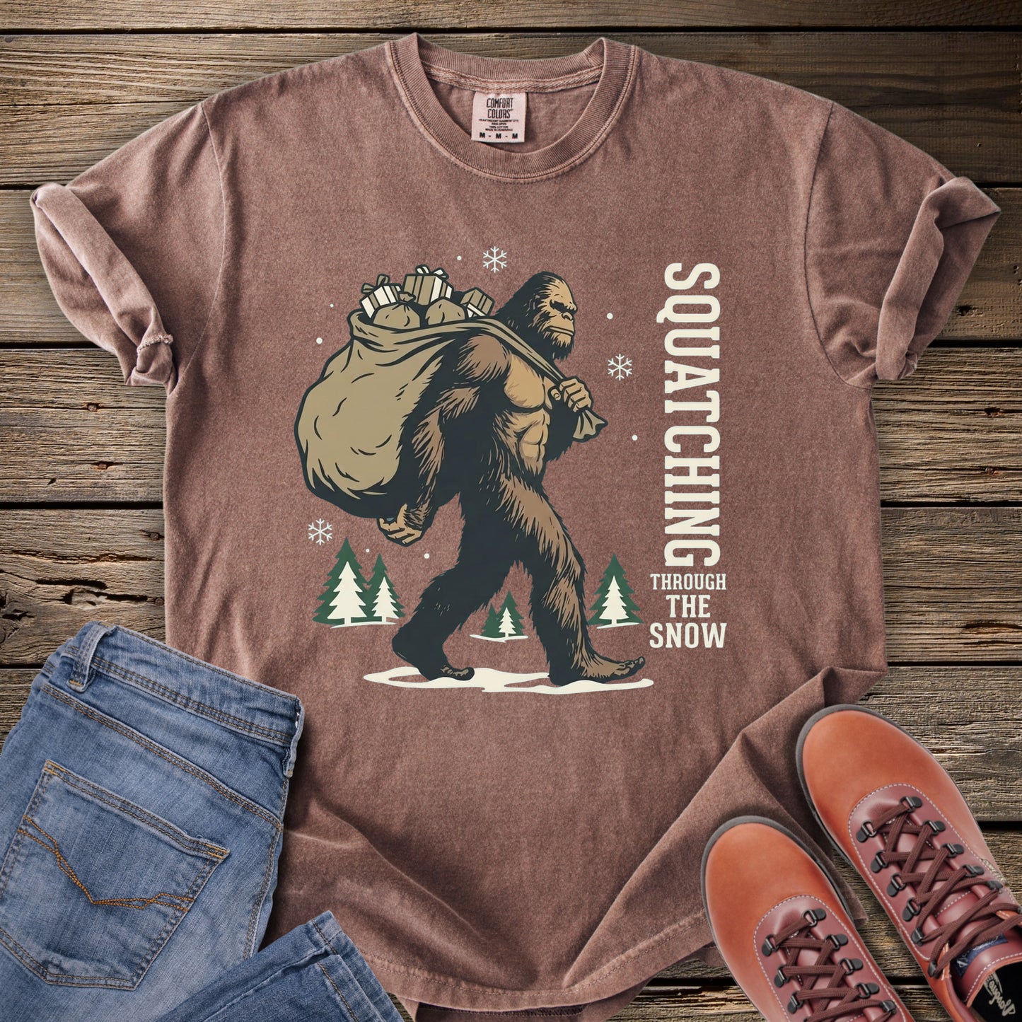 Squatching Through the Snow T-Shirt