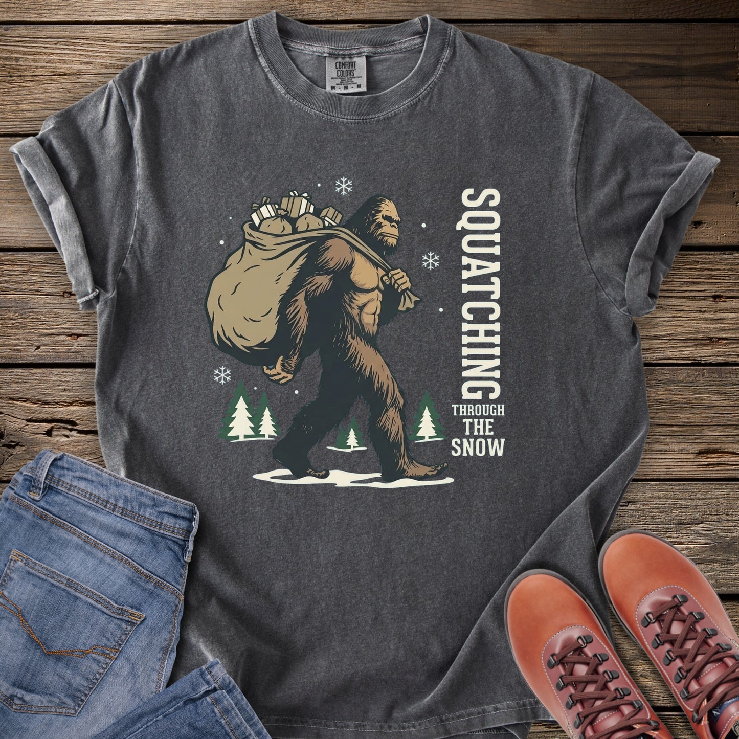 Squatching Through the Snow T-Shirt