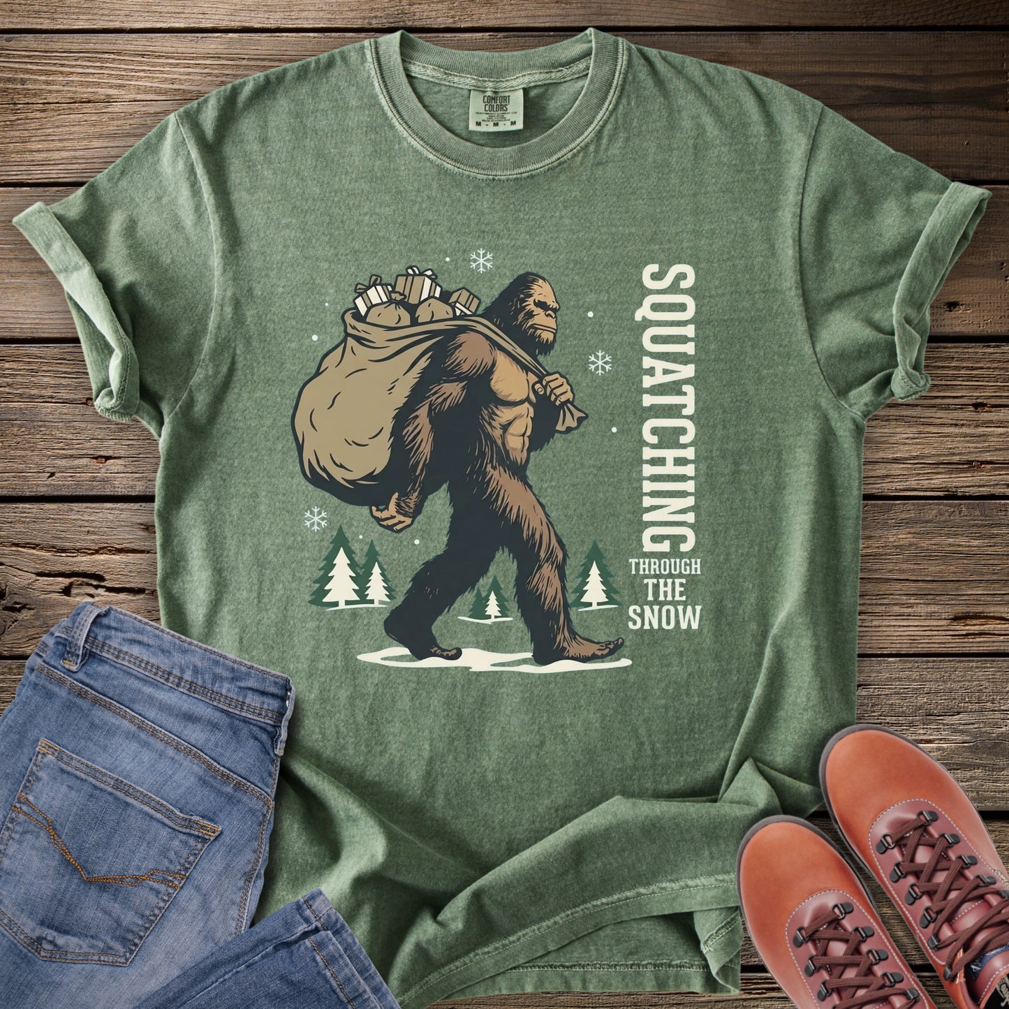 Squatching Through the Snow T-Shirt