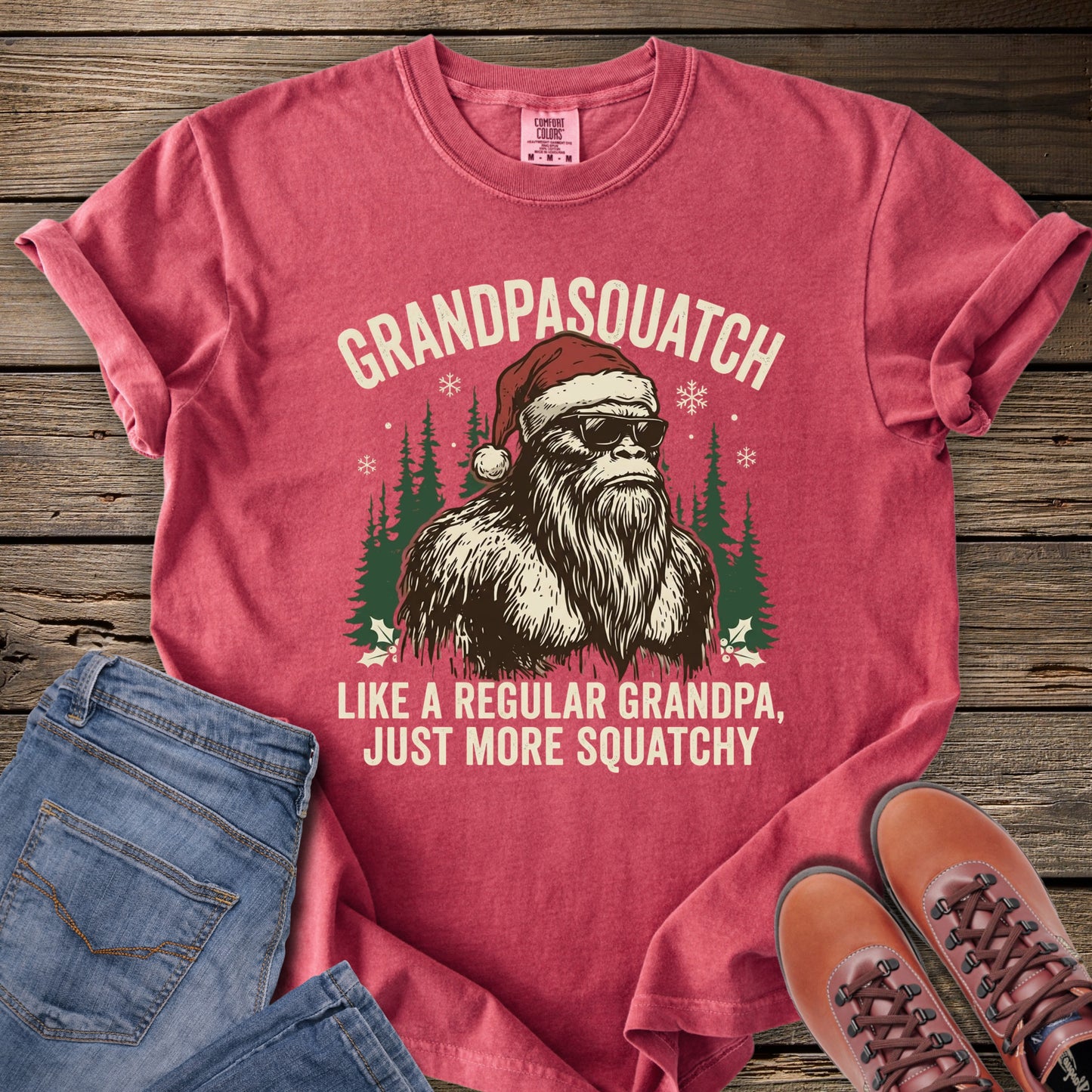 Grandpasquatch Christmas T-Shirt