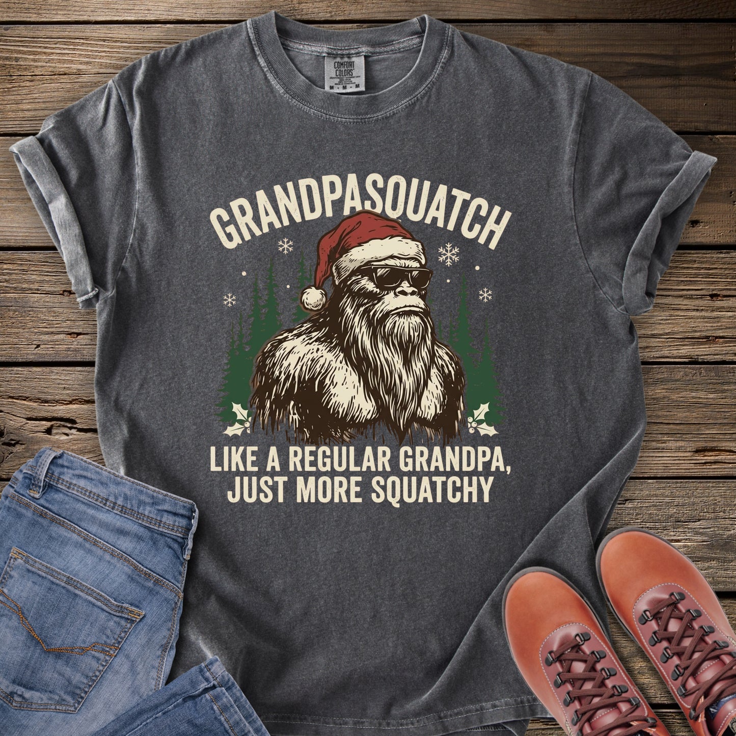 Grandpasquatch Christmas T-Shirt