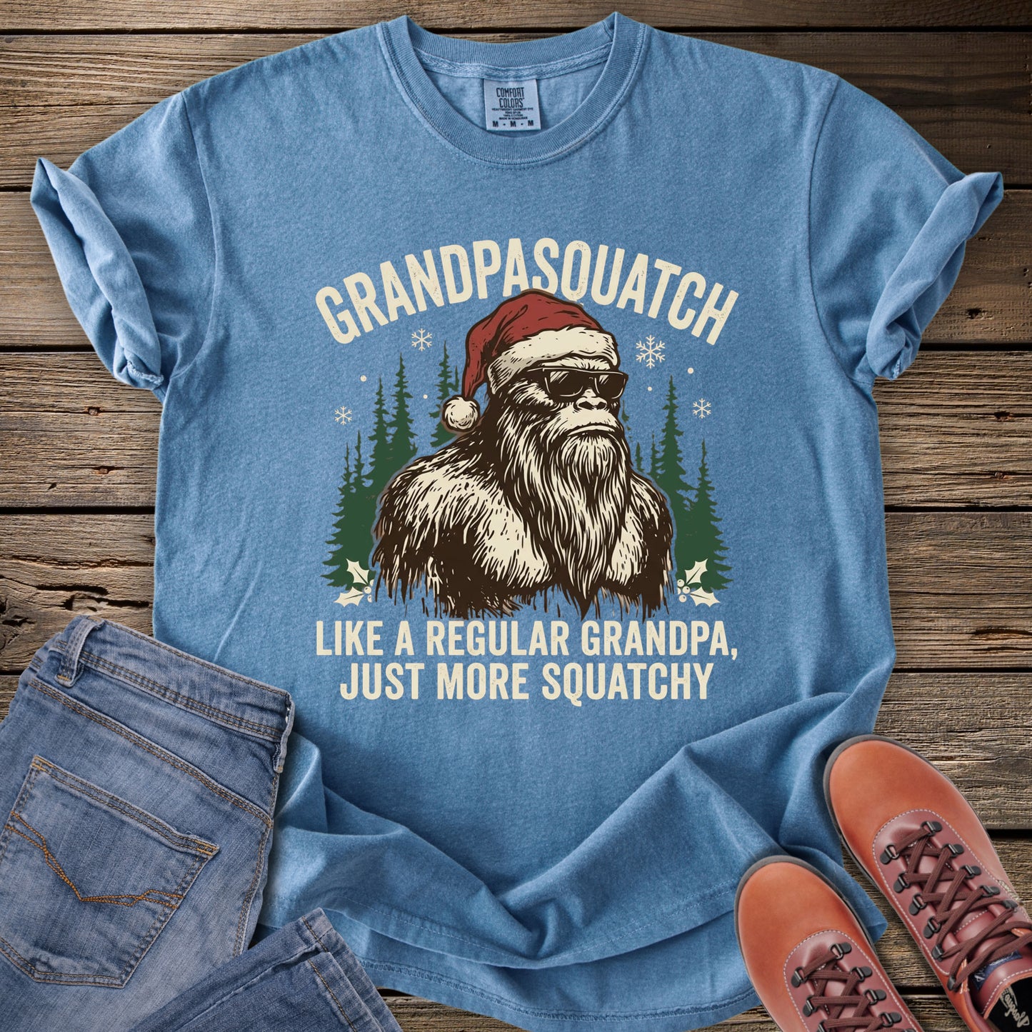 Grandpasquatch Christmas T-Shirt