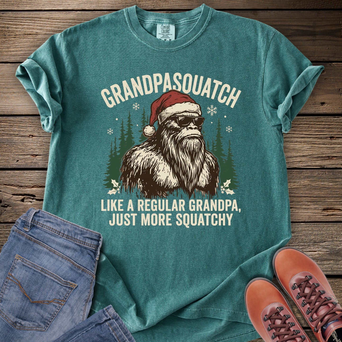 Grandpasquatch Christmas T-Shirt