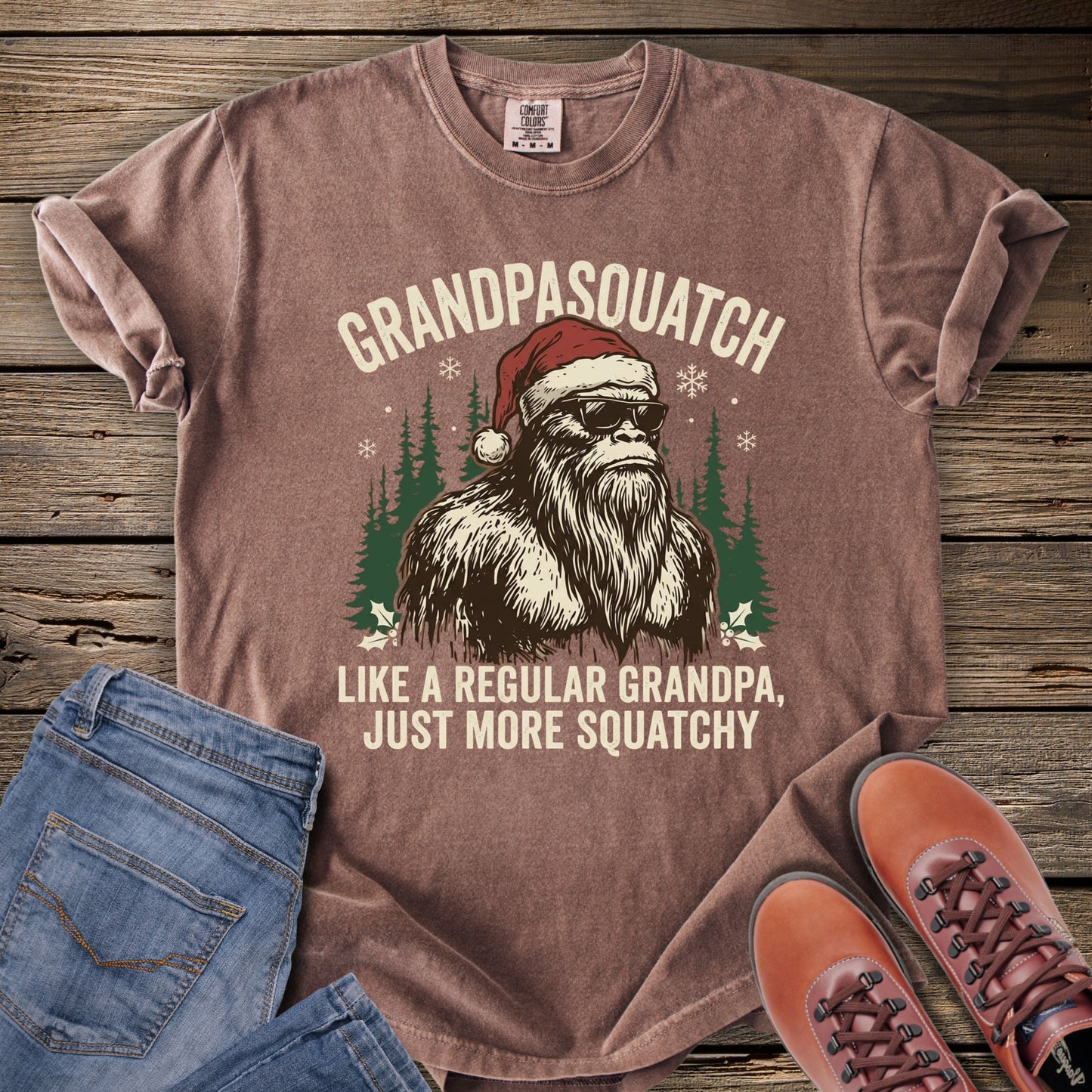 Grandpasquatch Christmas T-Shirt