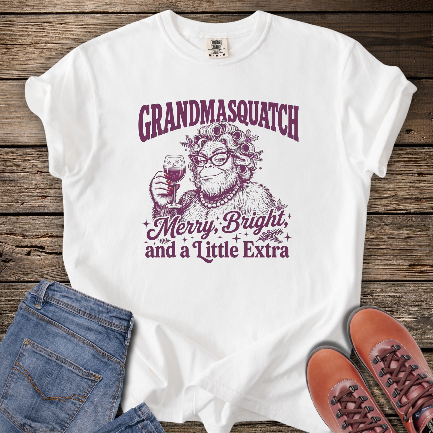 Grandmasquatch Christmas T-Shirt
