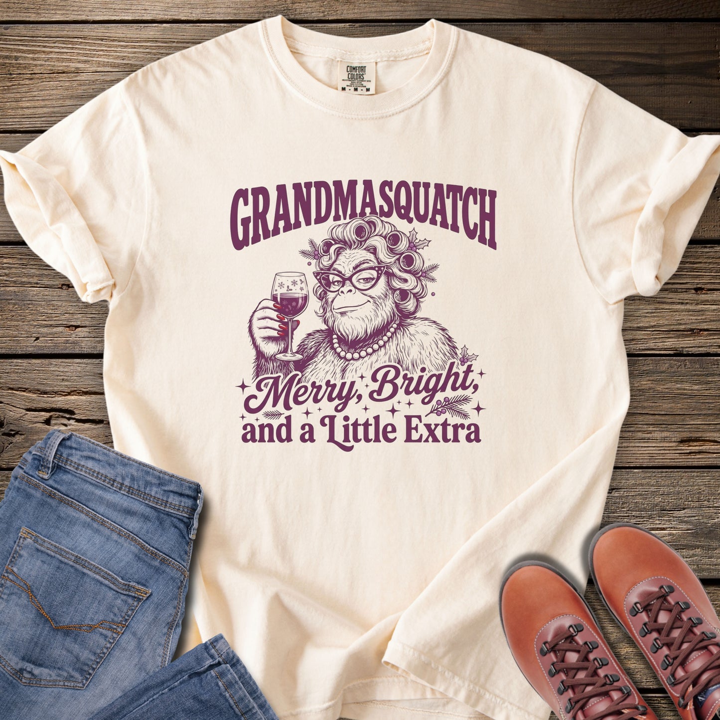 Grandmasquatch Christmas T-Shirt