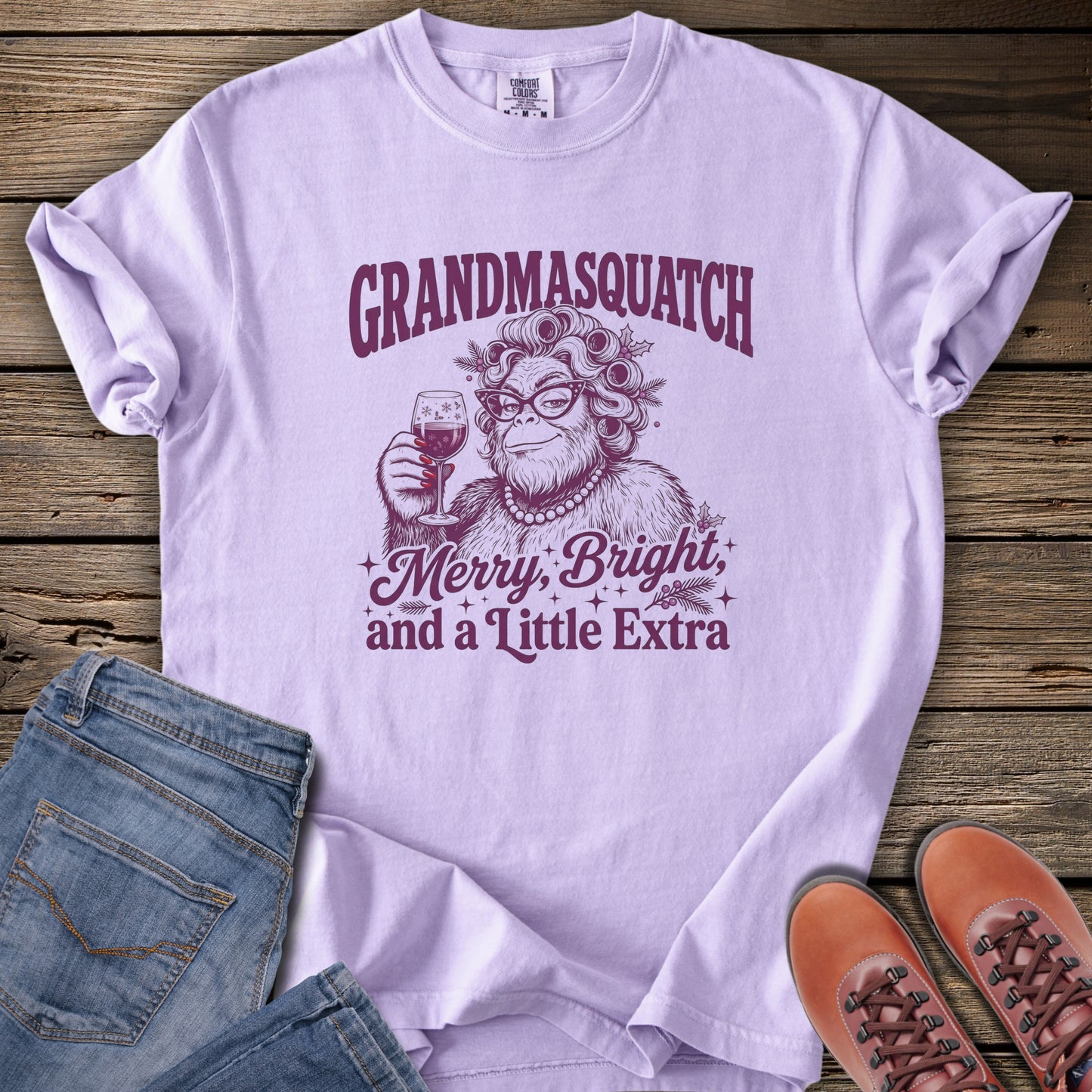 Grandmasquatch Christmas T-Shirt