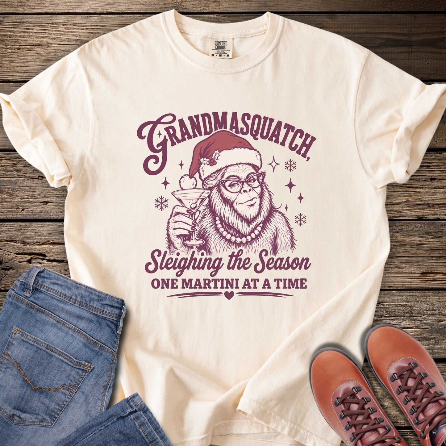 Grandmasquatch Christmas Tee