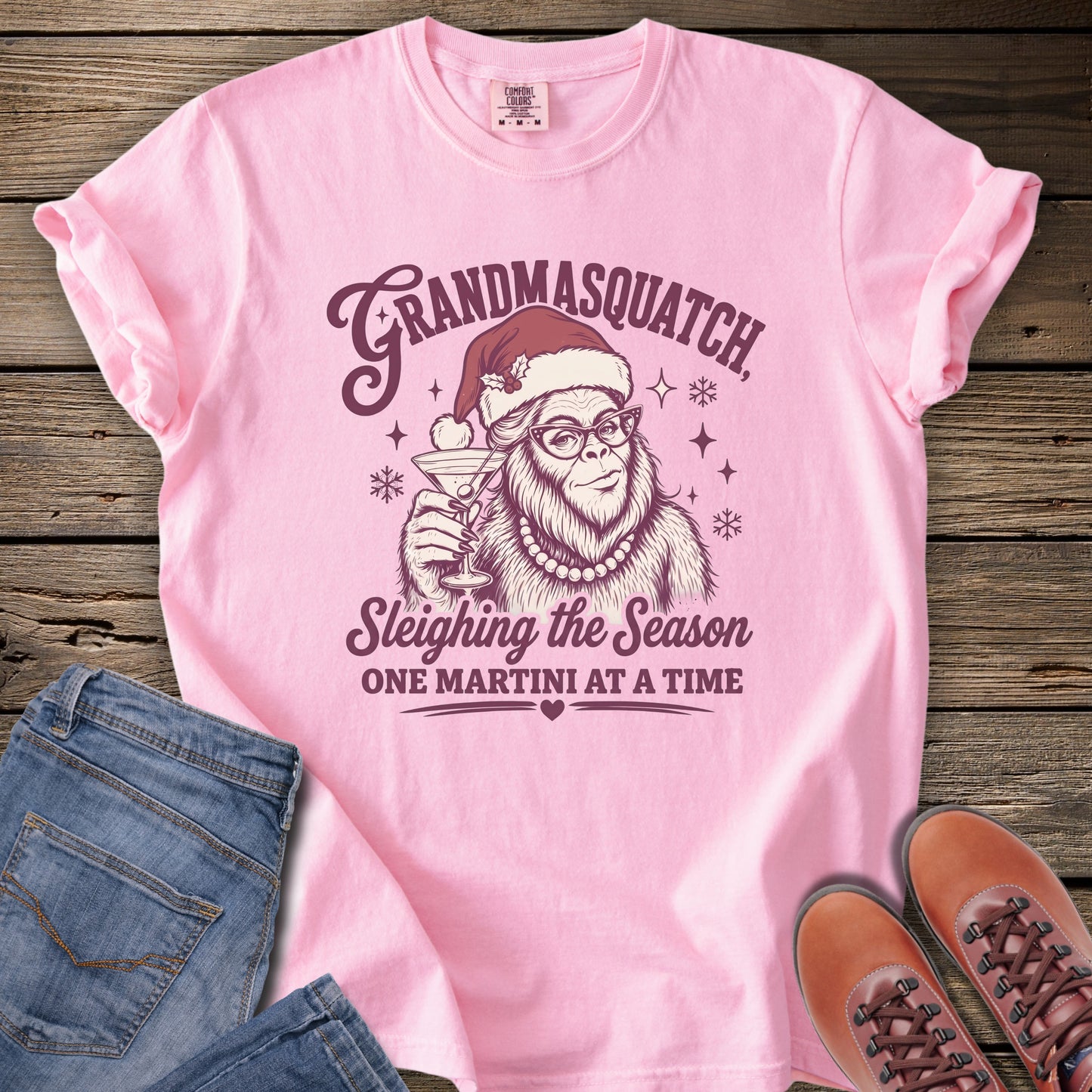 Grandmasquatch Christmas Tee