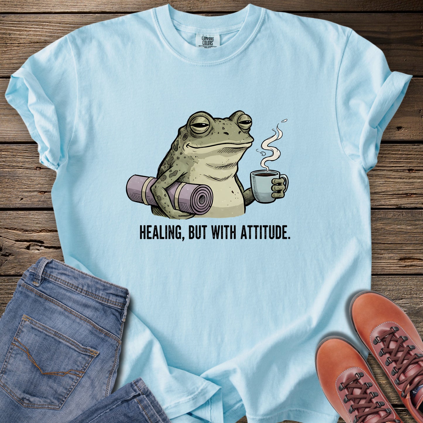 Healing, But With Attitude Frog T-Shirt
