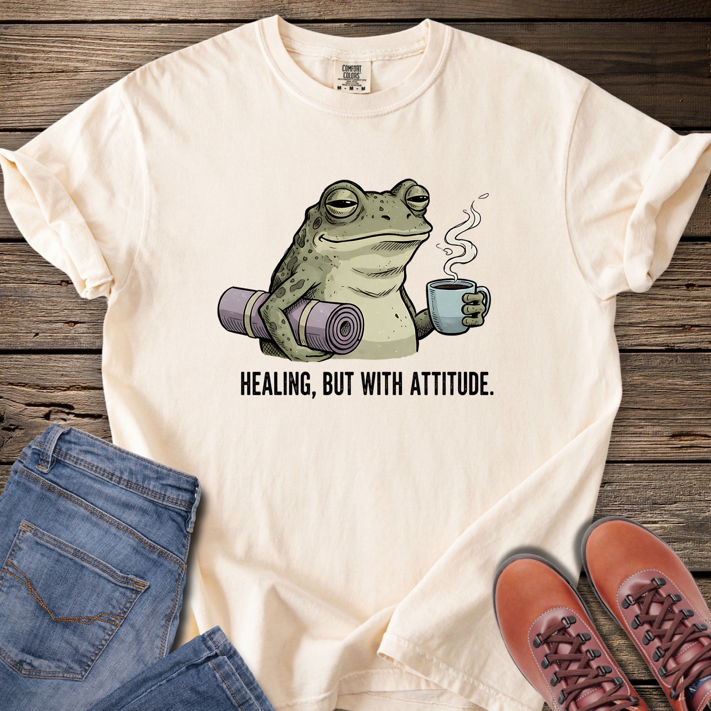 Healing, But With Attitude Frog T-Shirt