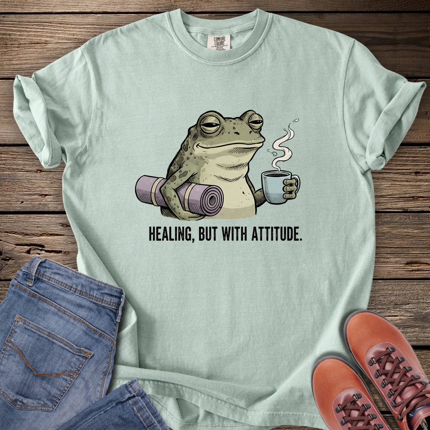 Healing, But With Attitude Frog T-Shirt