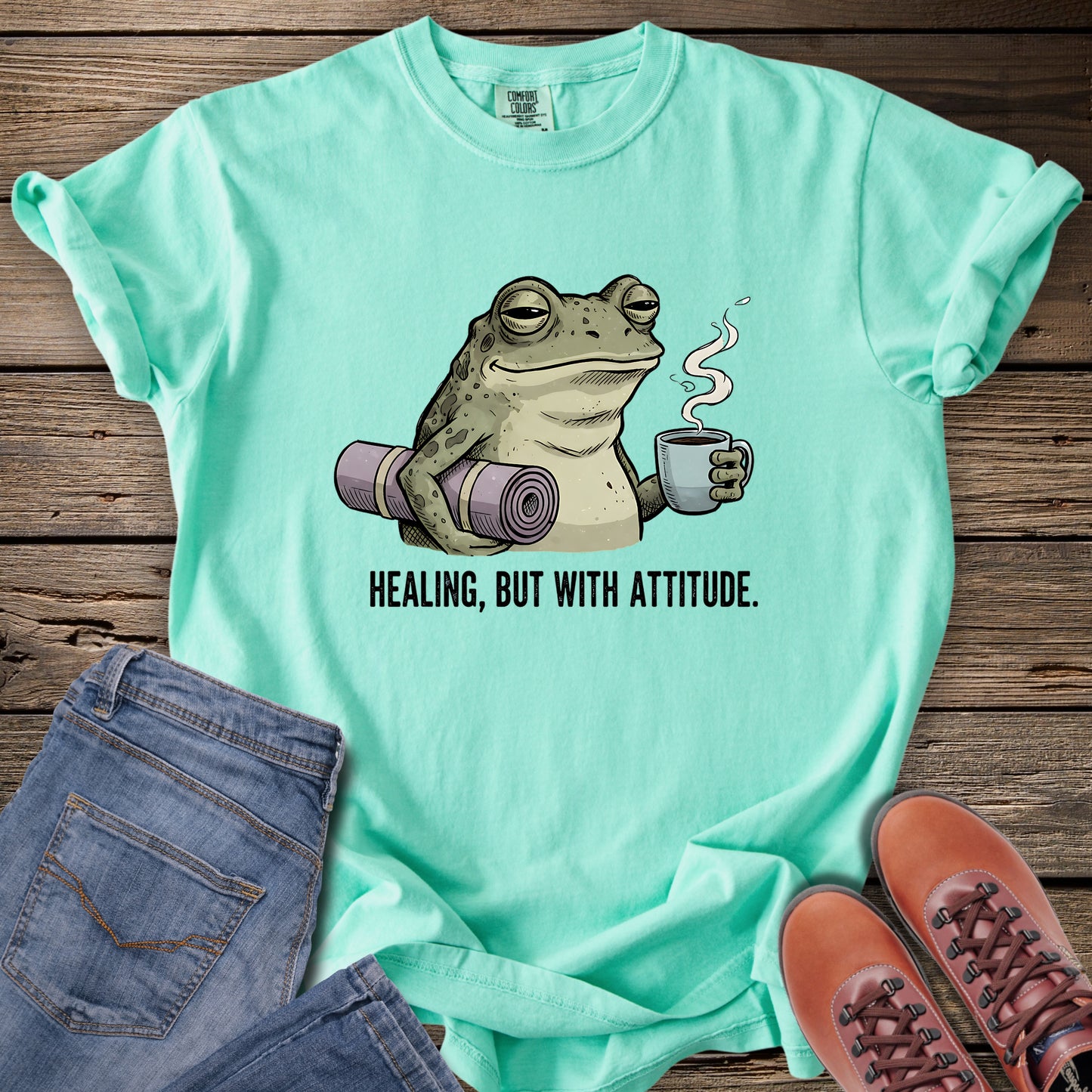Healing, But With Attitude Frog T-Shirt