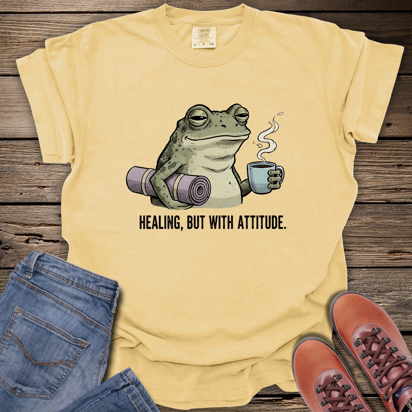 Healing, But With Attitude Frog T-Shirt