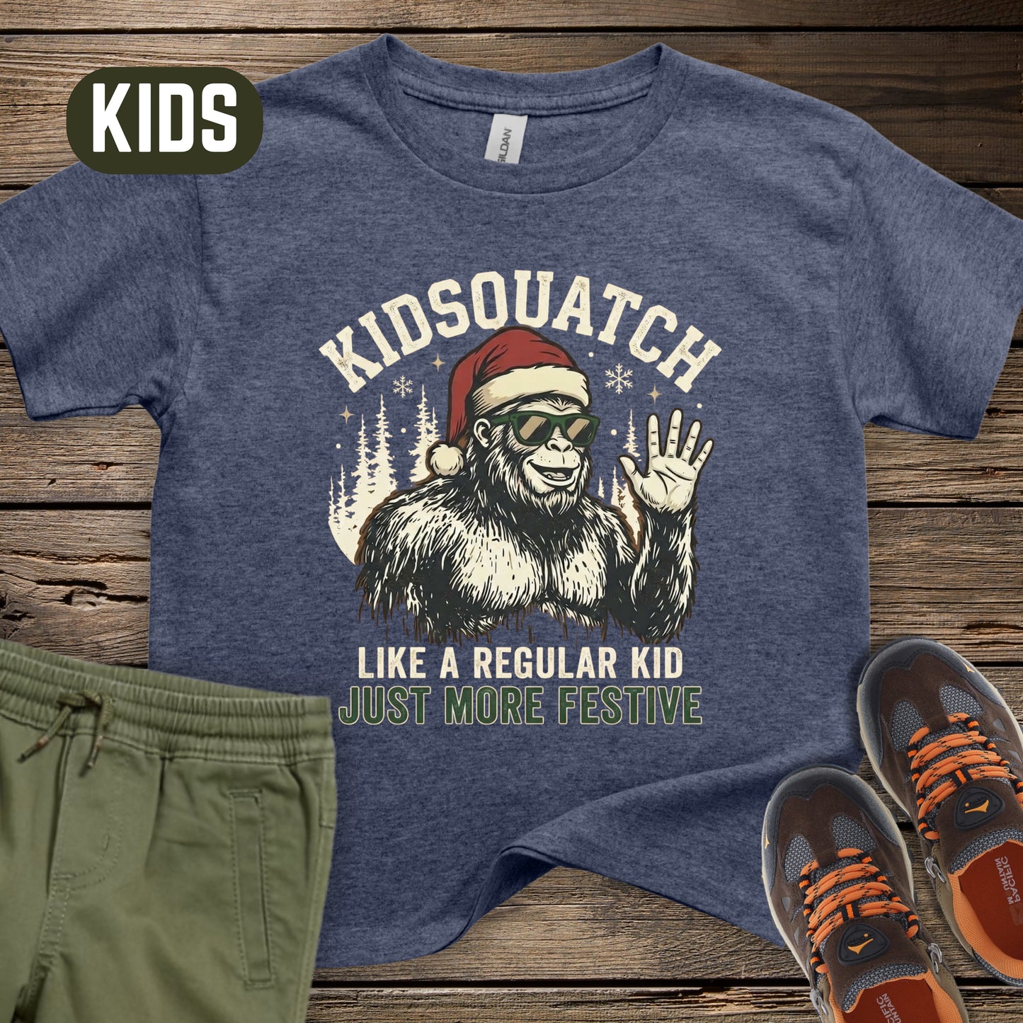 Kidsquatch Christmas T‑Shirt