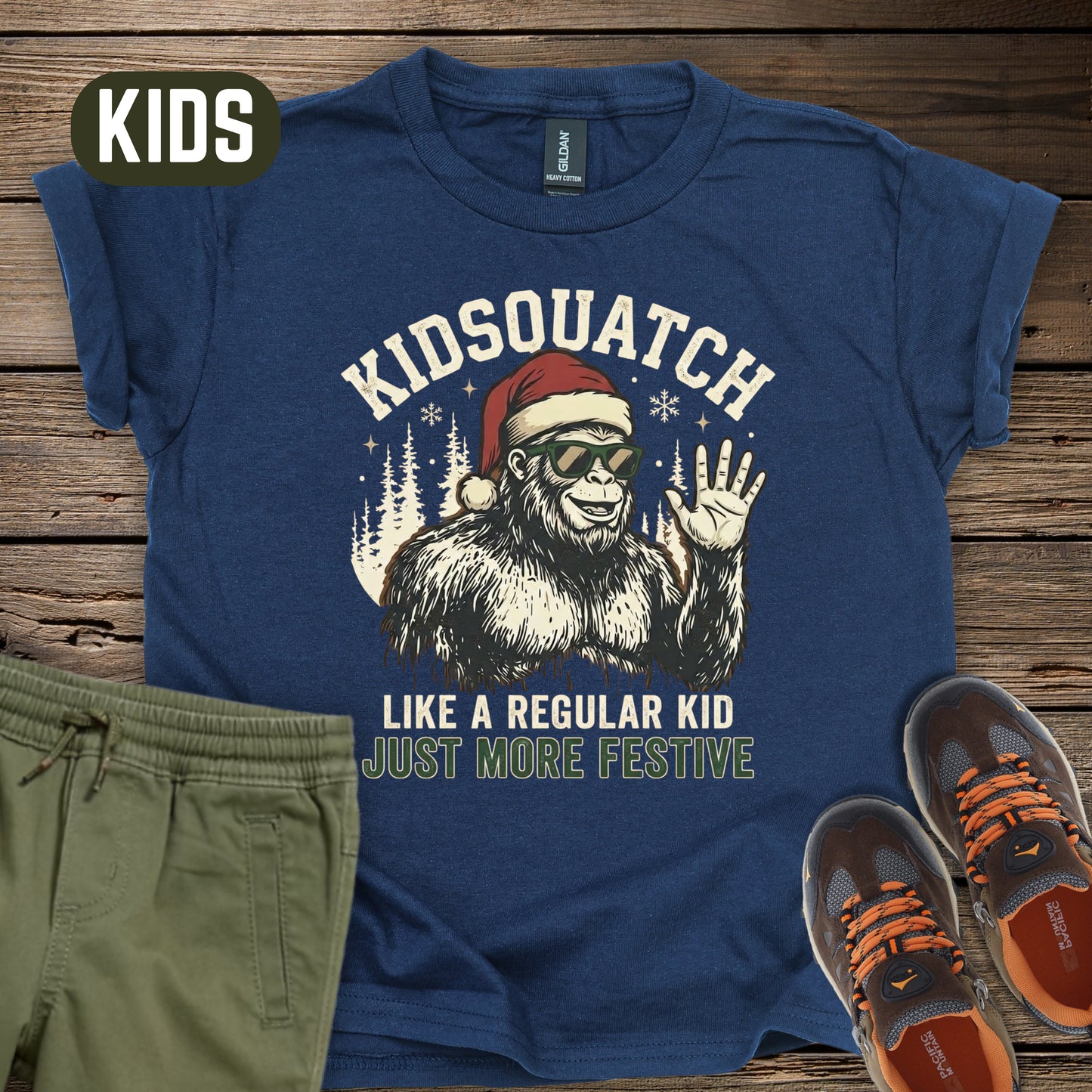 Kidsquatch Christmas T‑Shirt