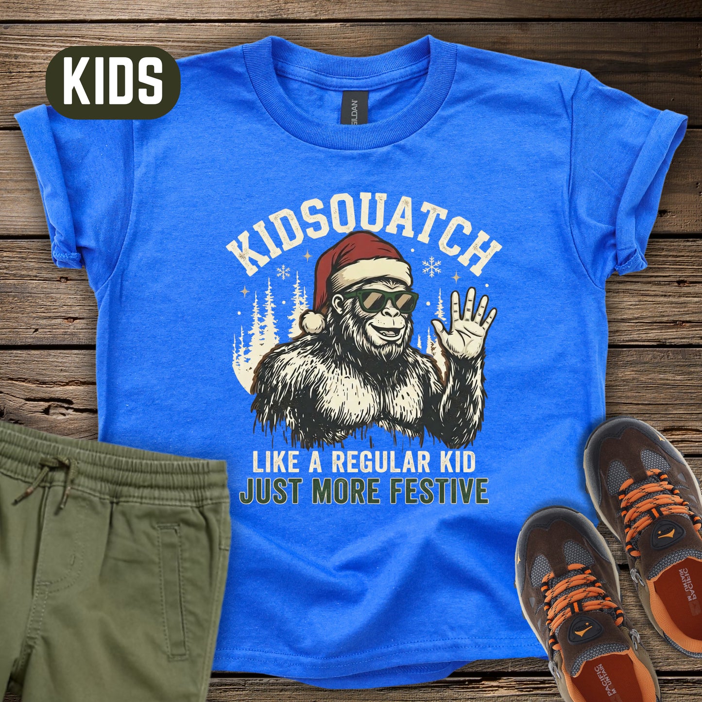Kidsquatch Christmas T‑Shirt
