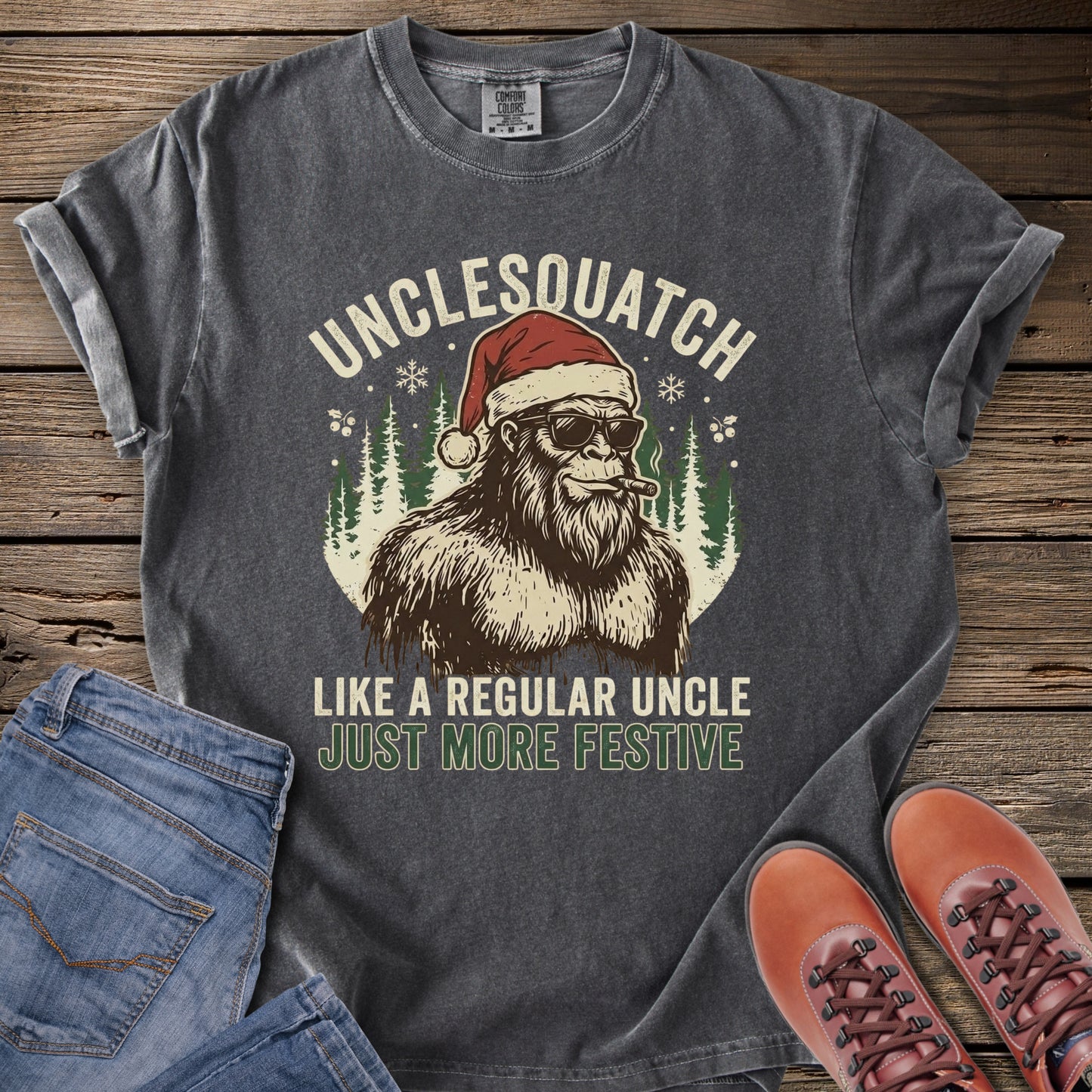 Unclesquatch Christmas T-Shirt