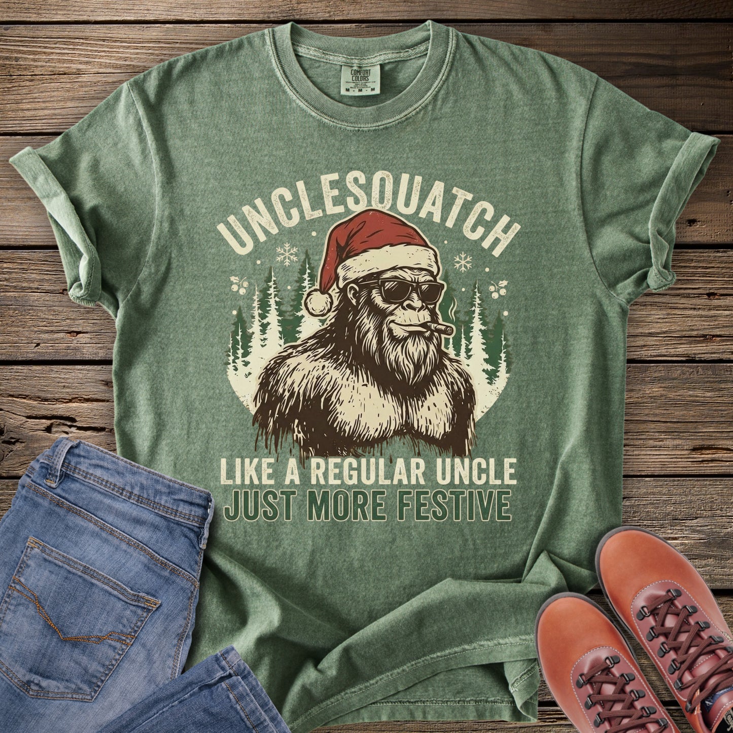 Unclesquatch Christmas T-Shirt