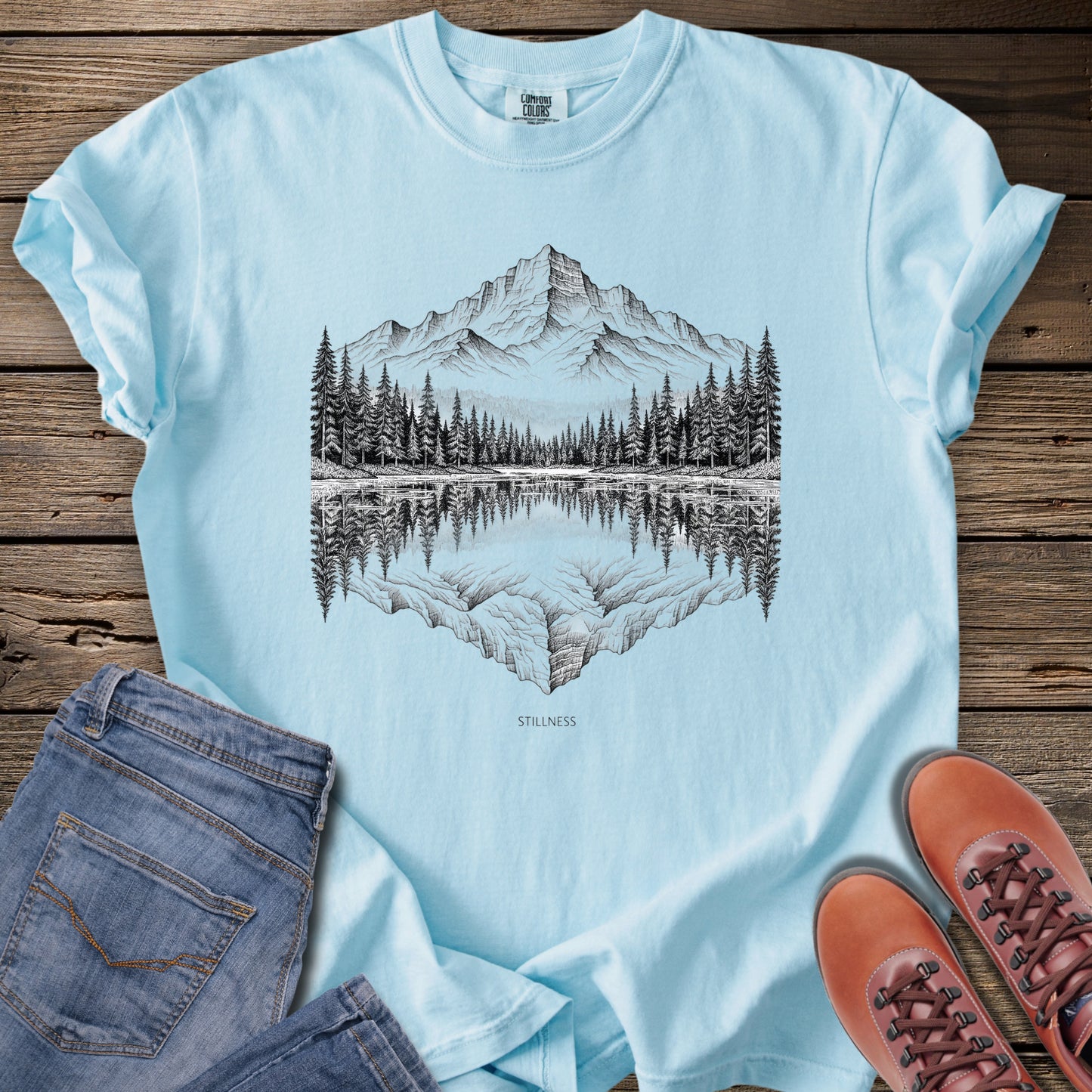 Mountain Reflections in Winter T-Shirt
